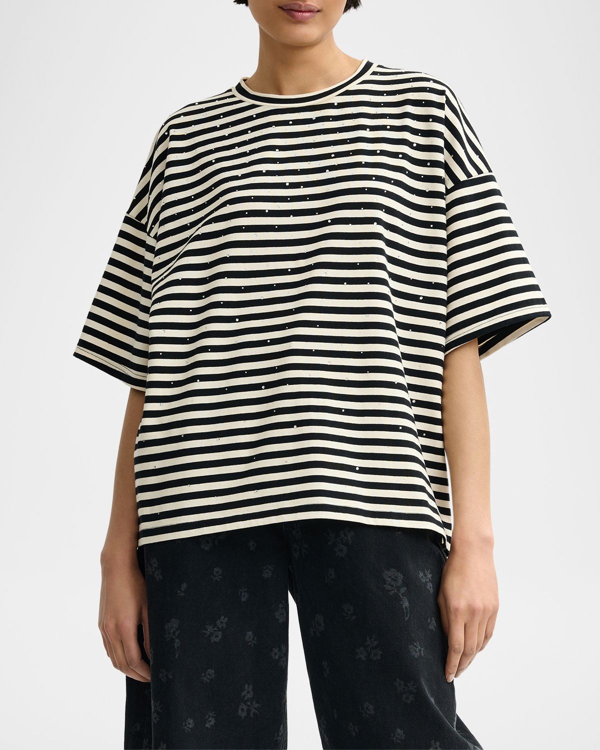 Essentiel Antwerp Joste Embellished Striped T-Shirt