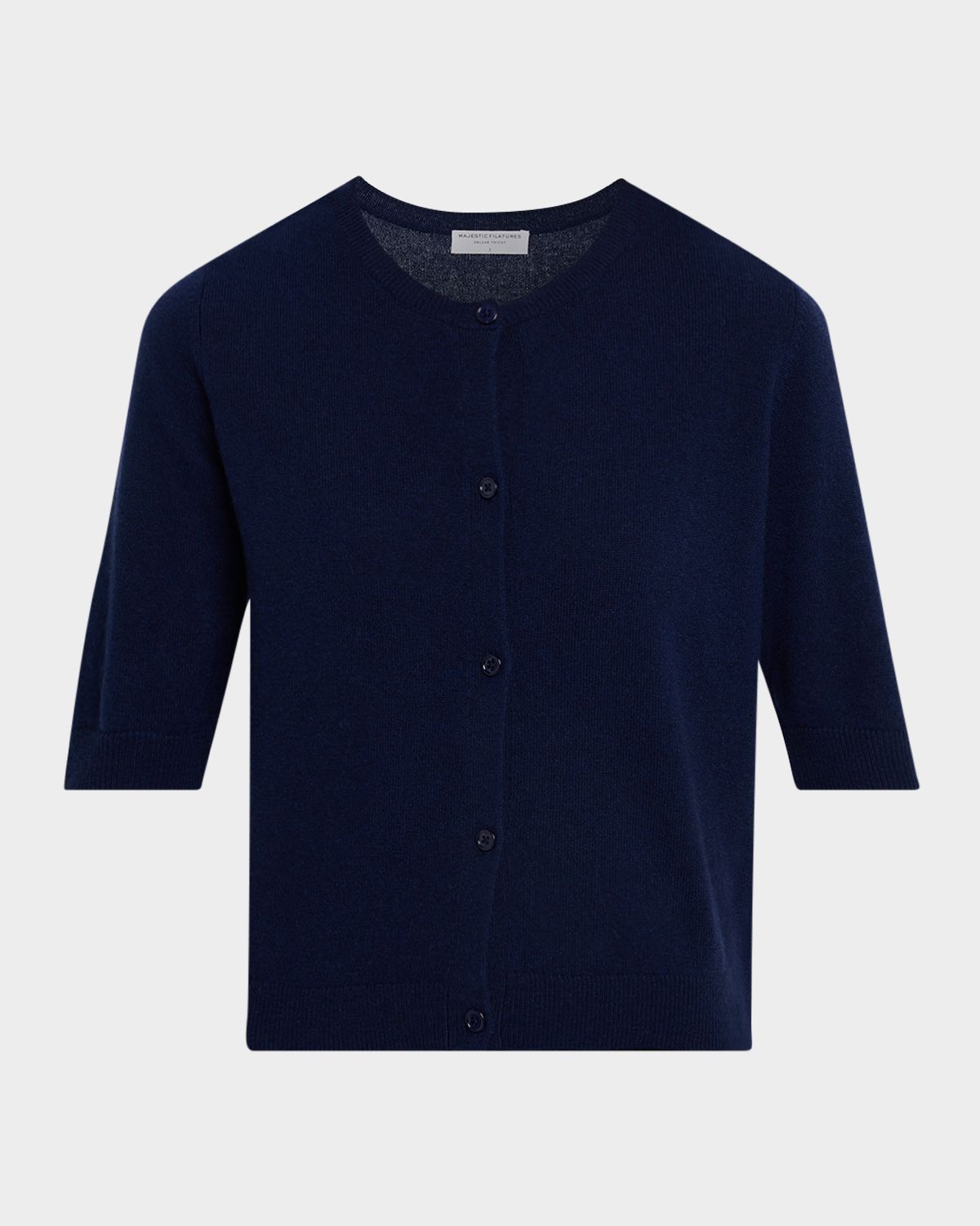 Majestic Filatures Cashmere 3/4-Sleeve Crewneck Cardigan | Thumbnail 6