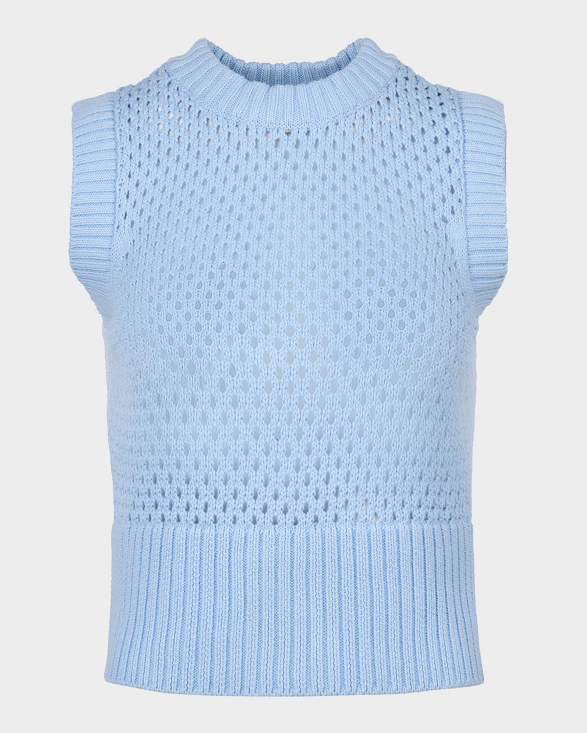 Smythe Mesh Knit Sweater Vest - Women's Clothing