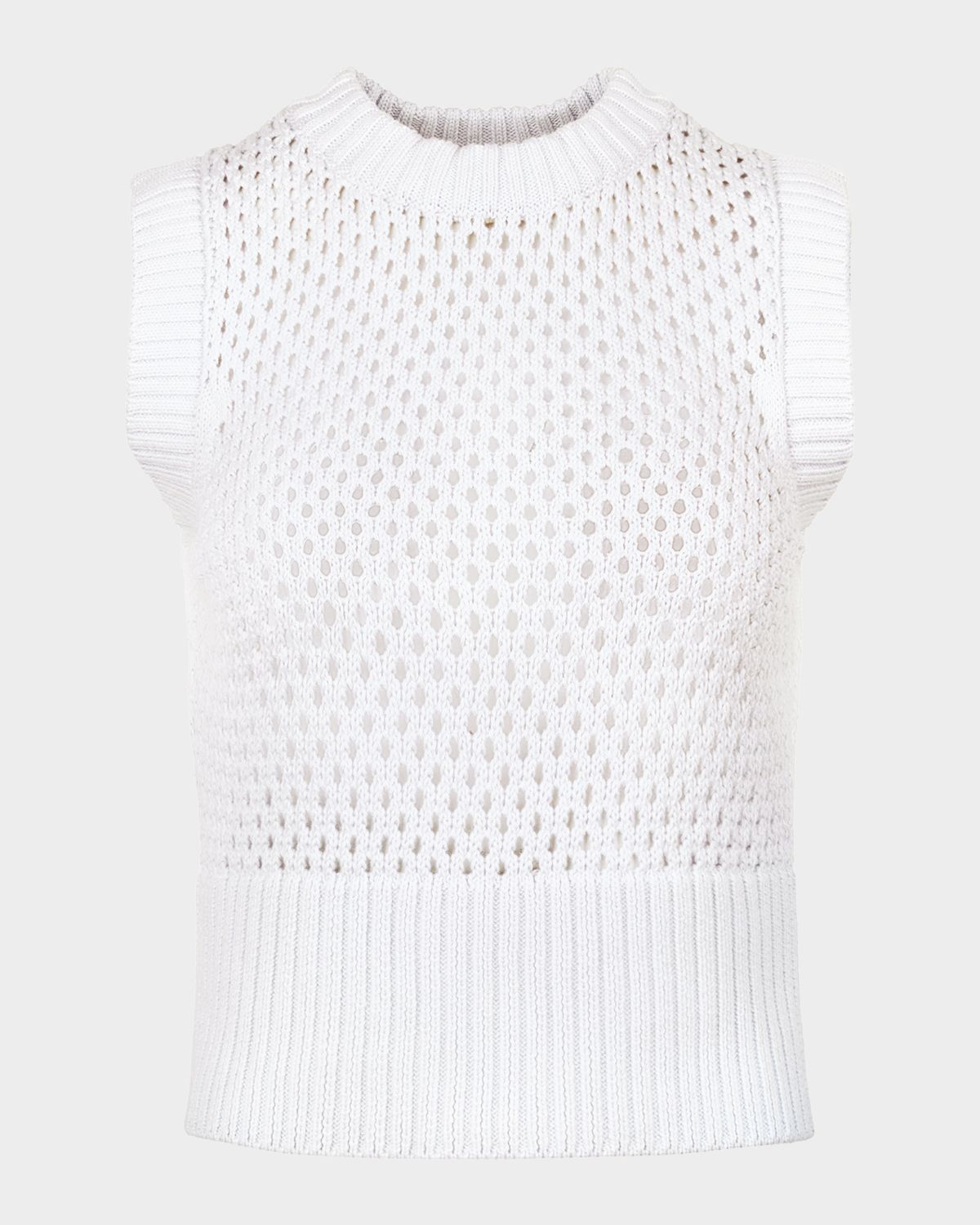 Smythe Mesh Knit Sweater Vest - Women's Clothing
