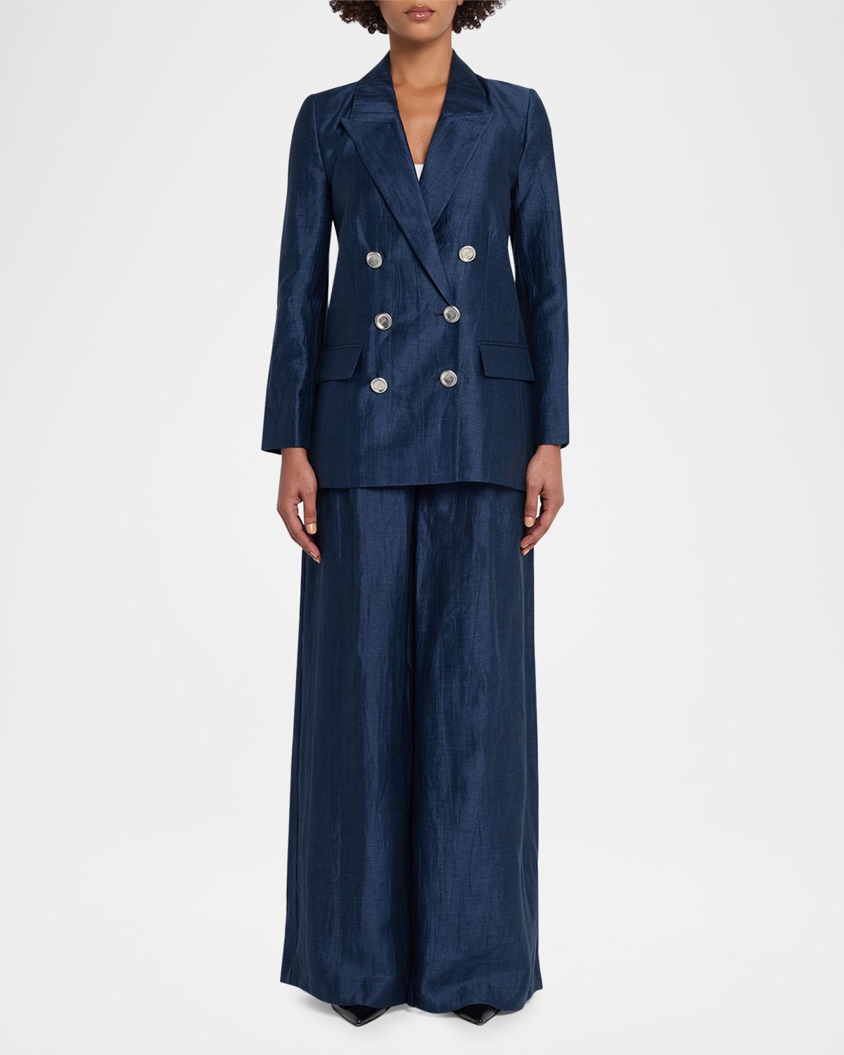 L 'Agence Cambrie Oversized Double-Breasted Blazer