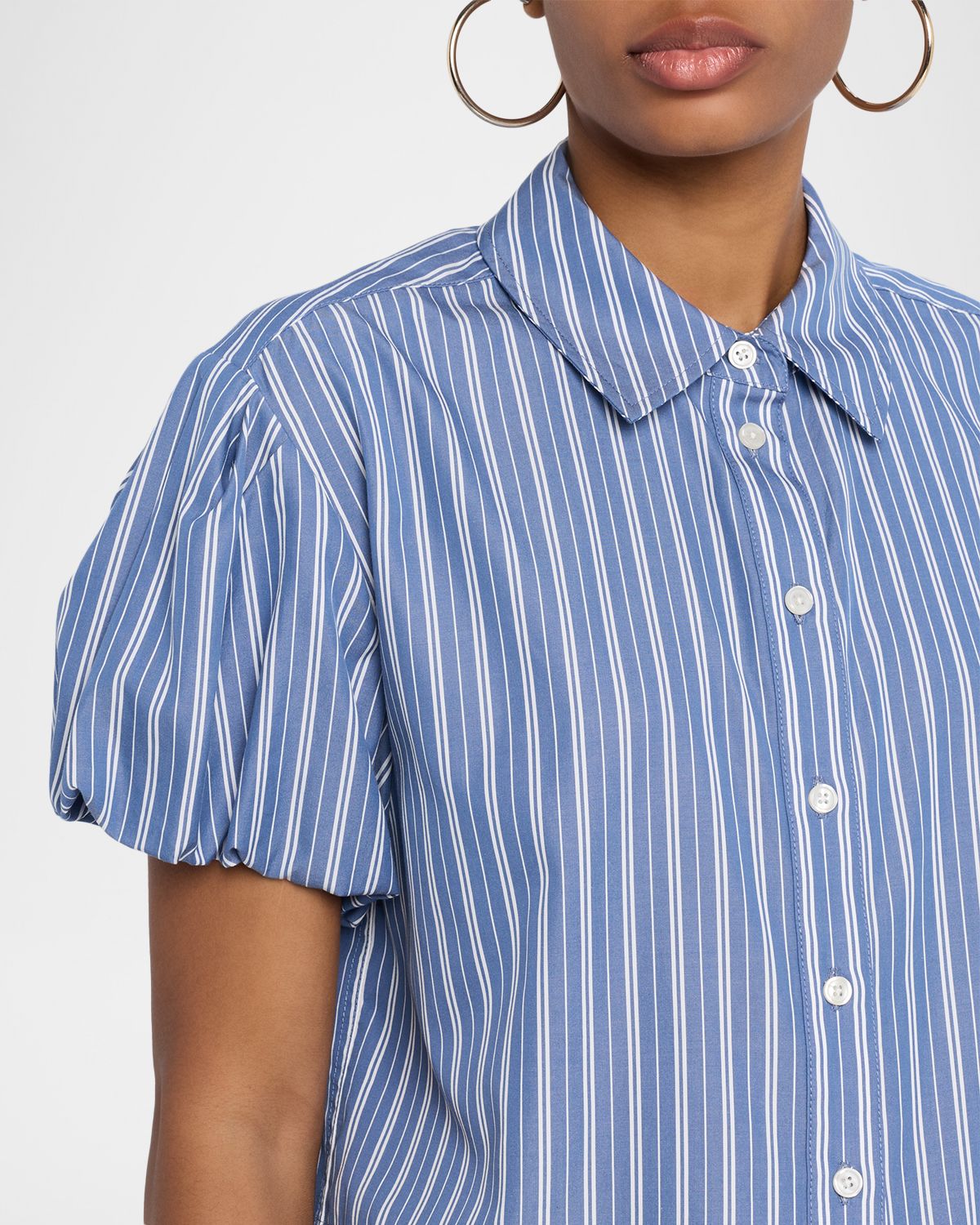 Tanya Taylor Elza Stripe Puff-Sleeve Shirt | Thumbnail 5 Tanya Taylor Elza Stripe Puff-Sleeve Shirt | Thumbnail 5