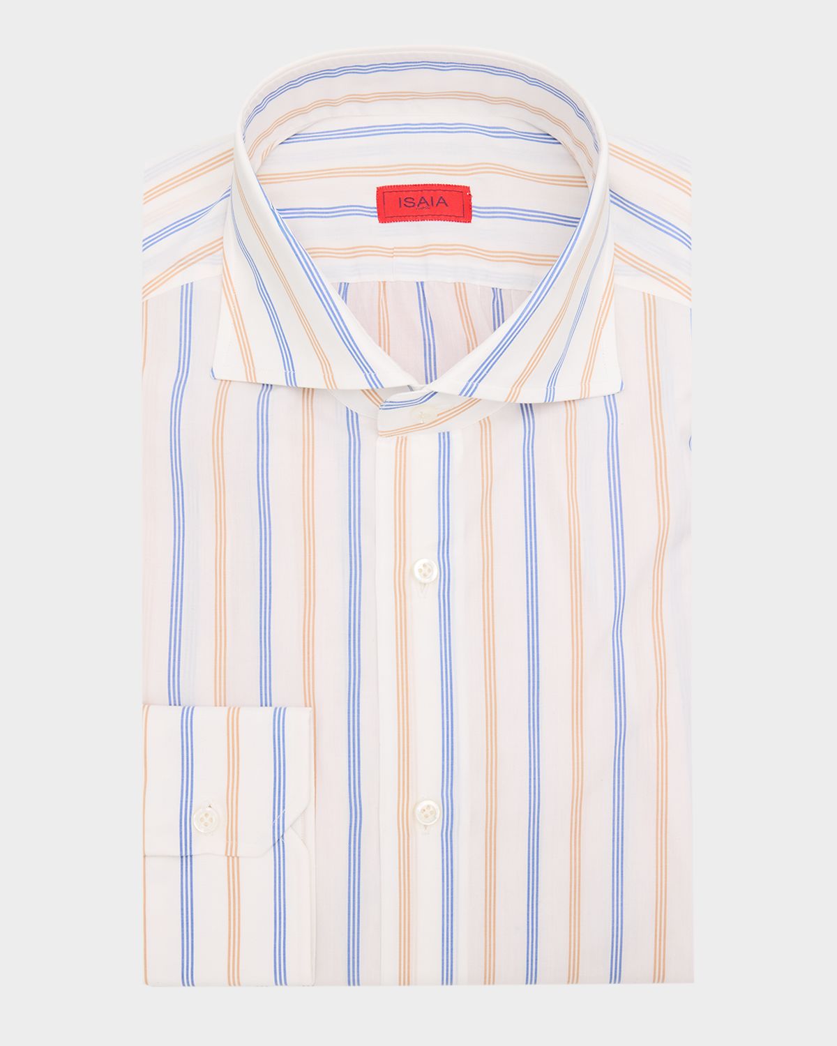 Isaia Men 's Variegated Stripe Cotton Dress Shirt