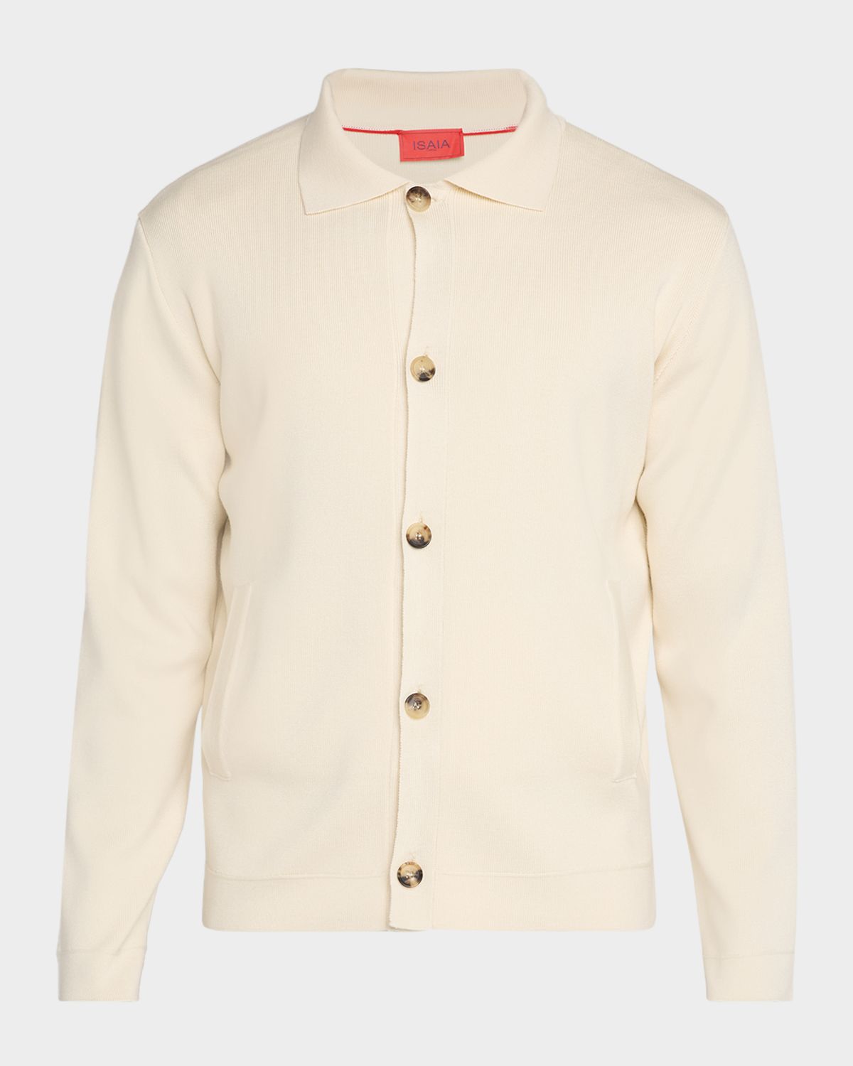 Isaia Men 's Wool and Silk Ribbed Overshirt | Thumbnail 6 Isaia Men 's Wool and Silk Ribbed Overshirt | Thumbnail 6