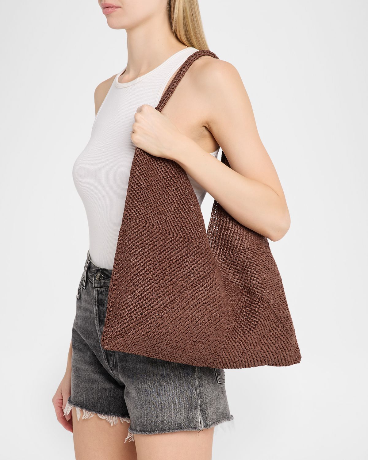 A.L.C. Sid Raffia Shoulder Bag