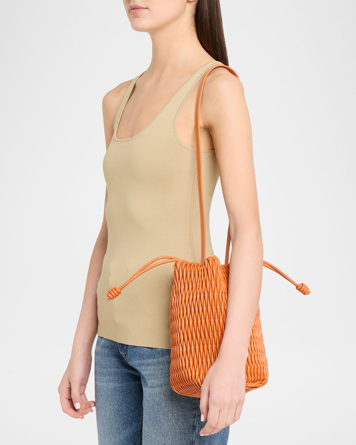 A.L.C. Ivy Quilted Vegan Leather Bucket Bag