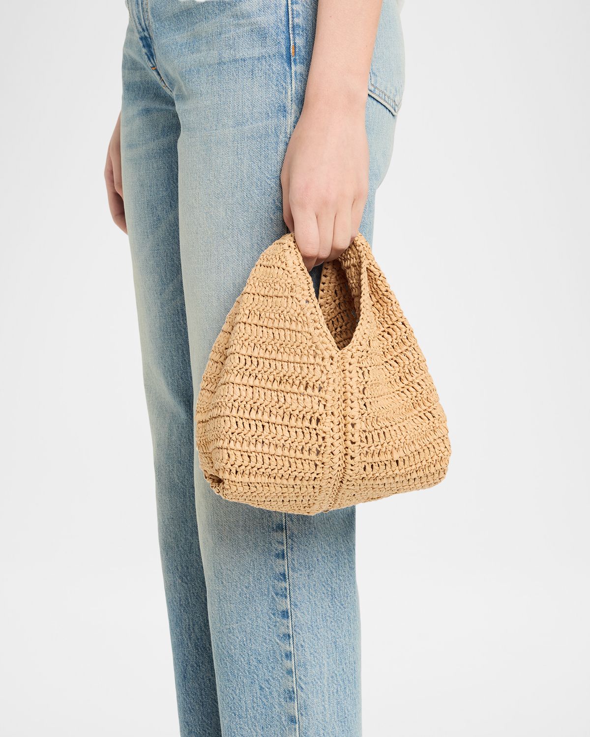 A.L.C. Simone Raffia Top-Handle Bag