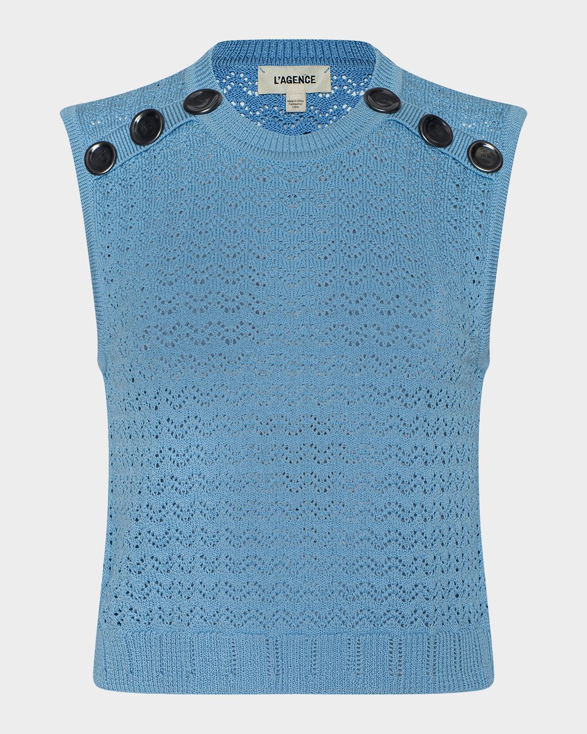 L 'Agence Max Pointelle Knit Vest