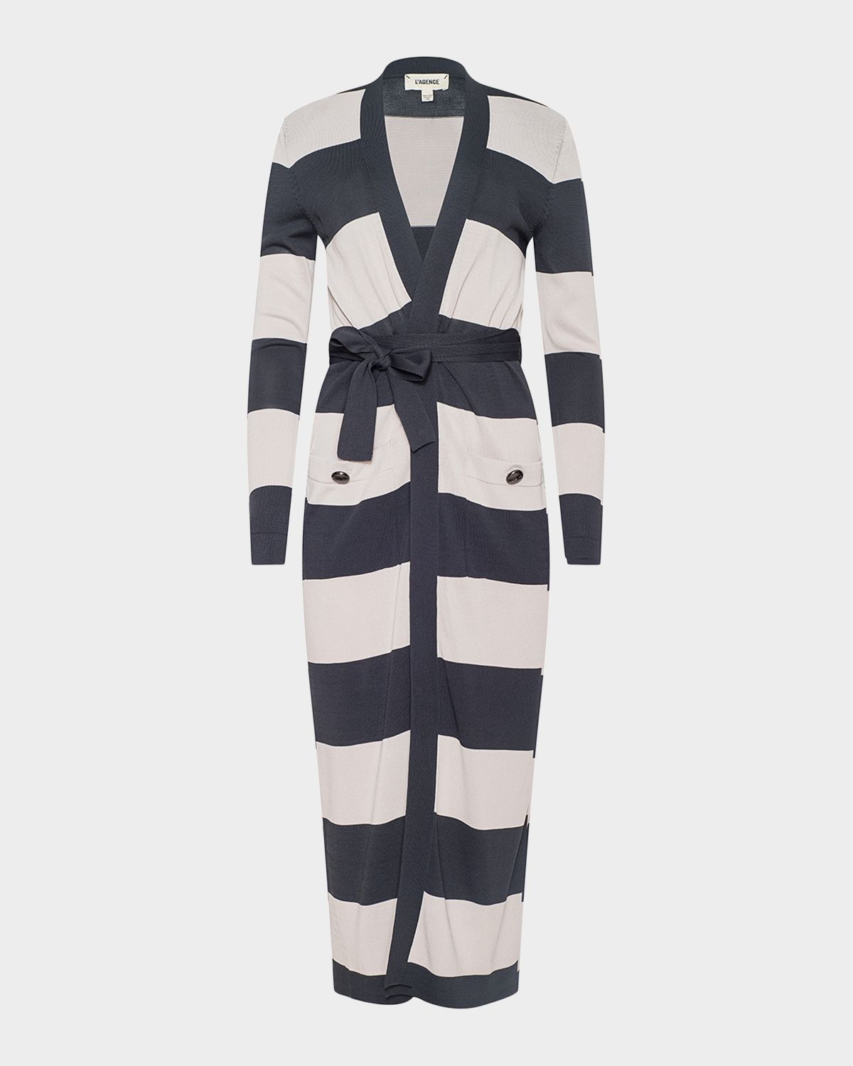L 'Agence Berlin Striped Duster Cardigan