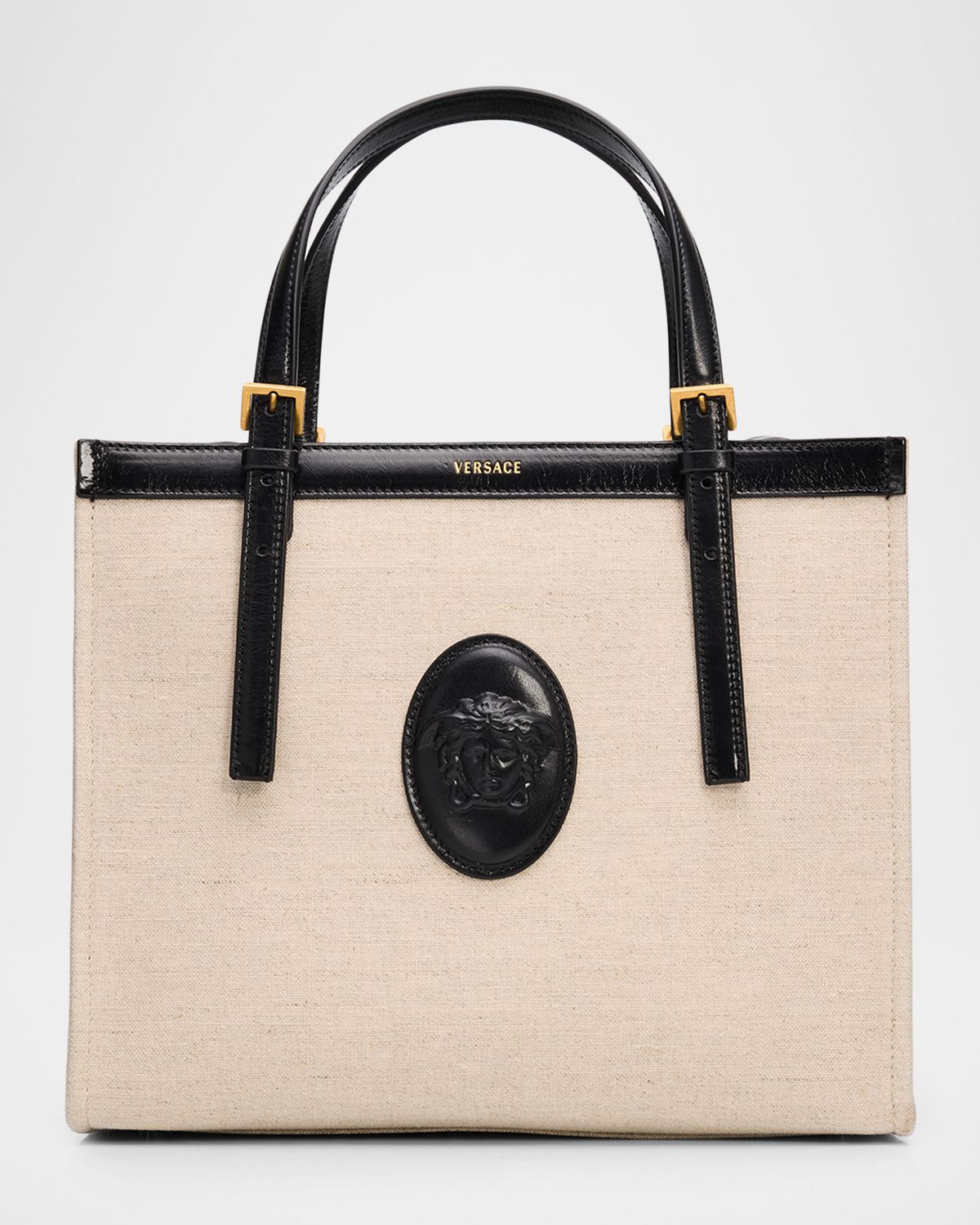 Versace Riviere Medusa Canvas Tote Bag