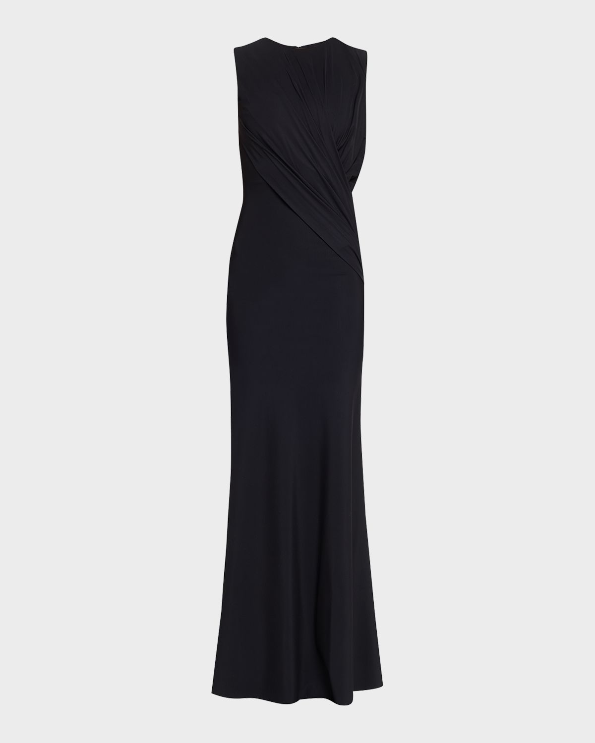 Chiara Boni La Petite Robe Frozy Sleeveless Draped Column Gown