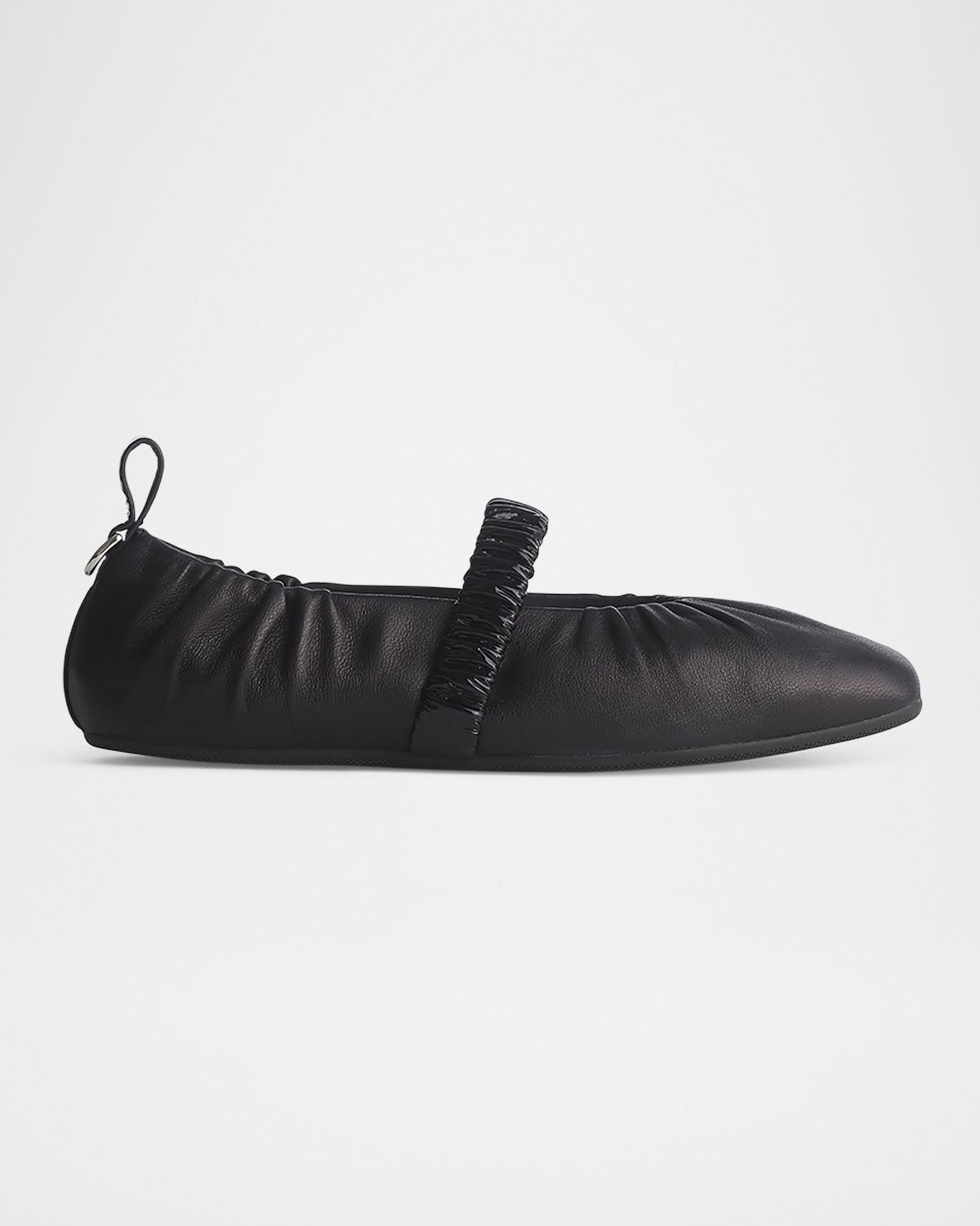 Rag & Bone Spire Ruched Leather Mary Jane Ballerina Flats
