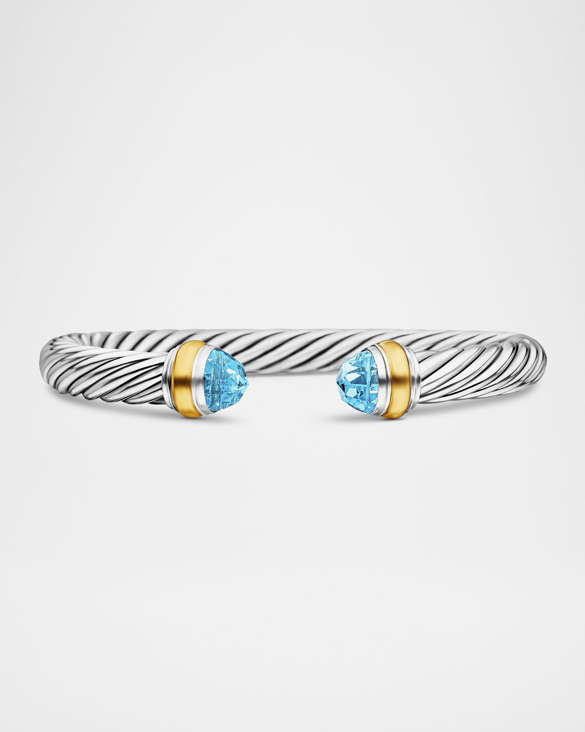 David Yurman Cable Classics Bracelet with Gemstone and 14K Gold in Silver
