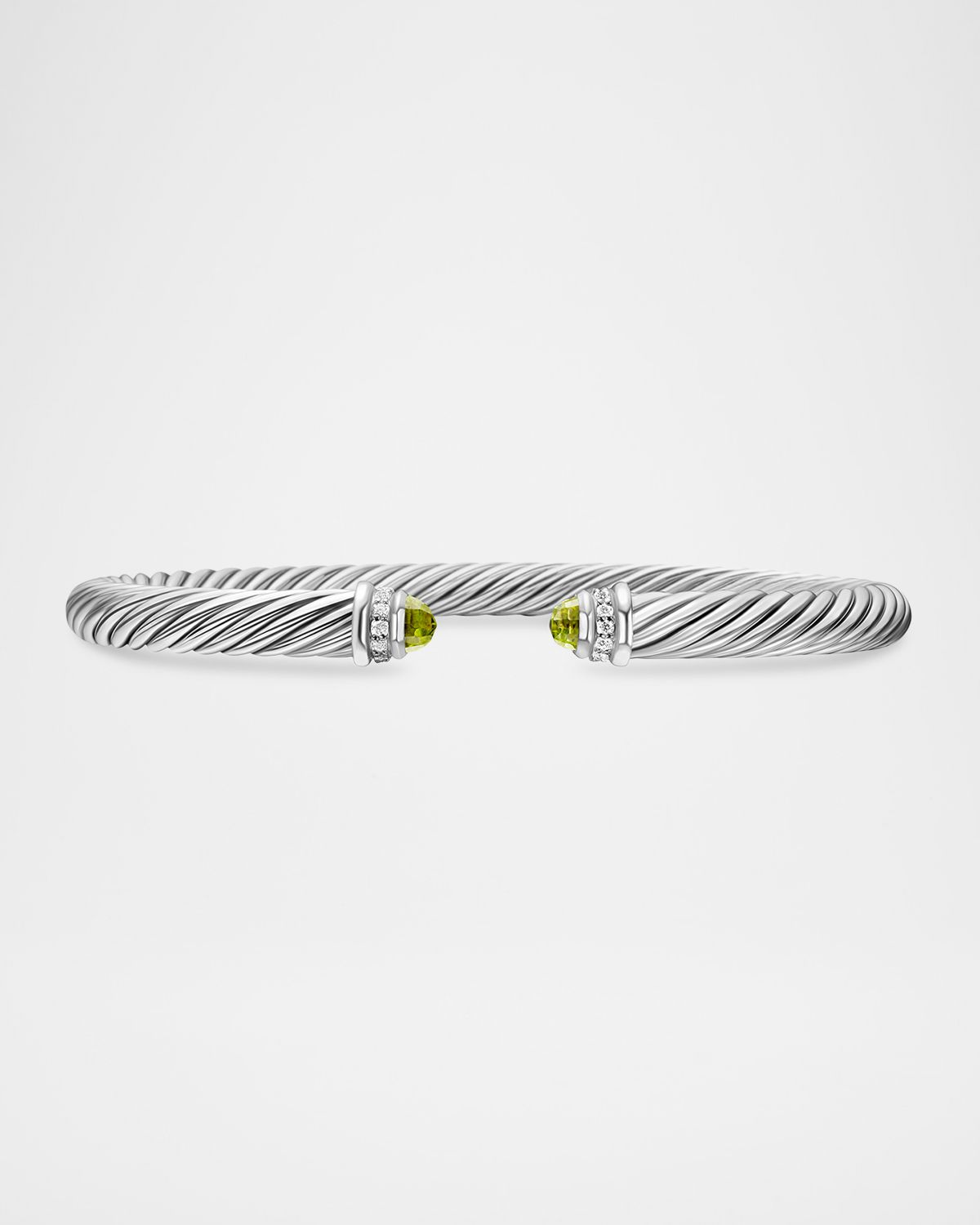 David Yurman Cable Bracelet with Gemstone and Diamonds in Silver, 5mm