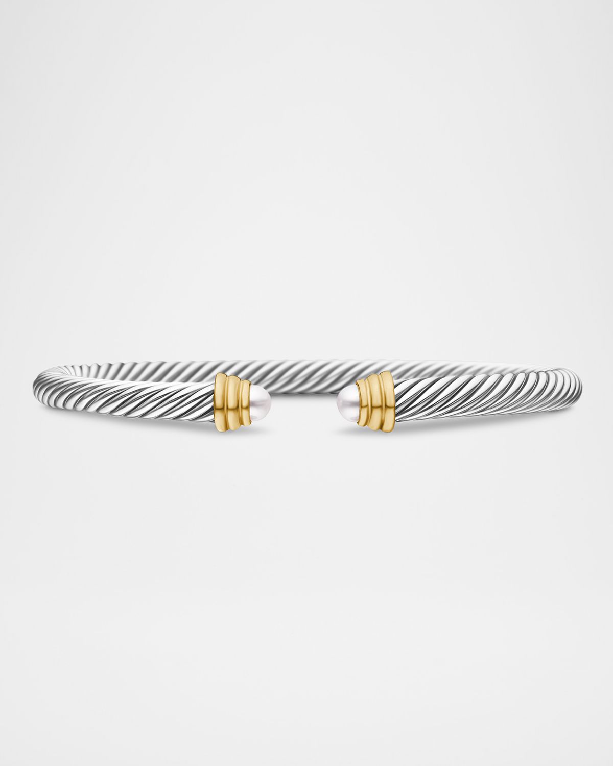 David Yurman Cable Classics Bracelet with Pearl in Silver with 18K Gold