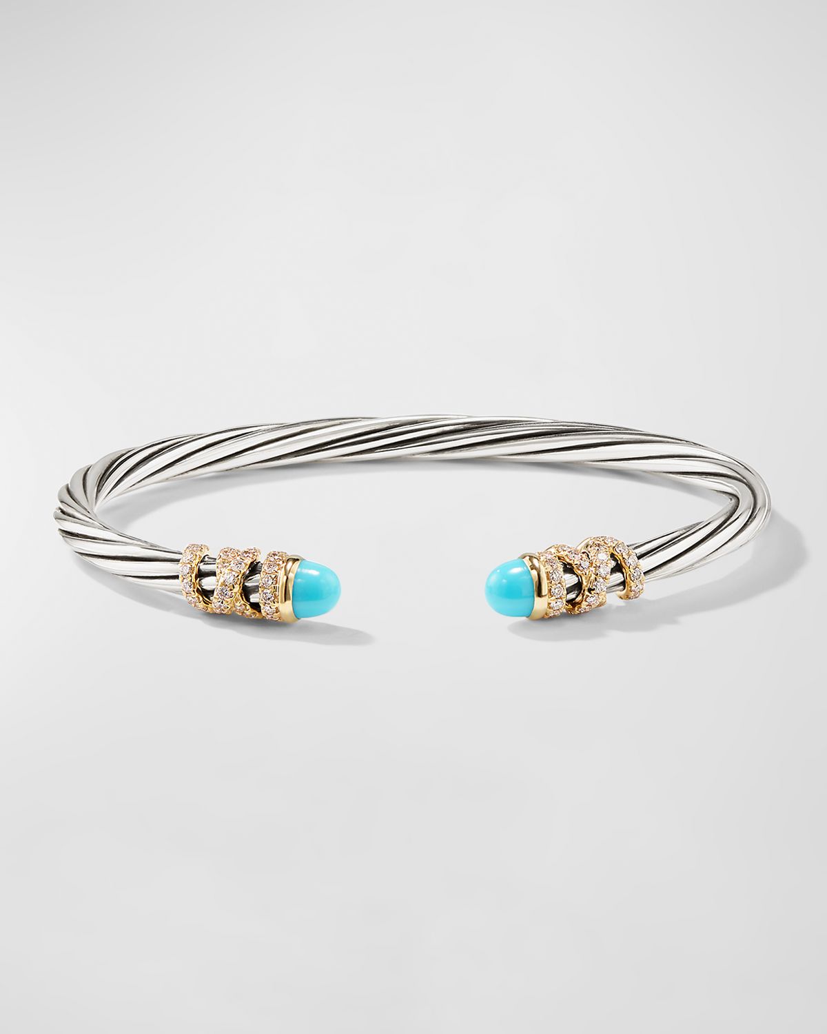 David Yurman Helena Bracelet with 18K Gold, Cabochon and Diamonds, 4mm