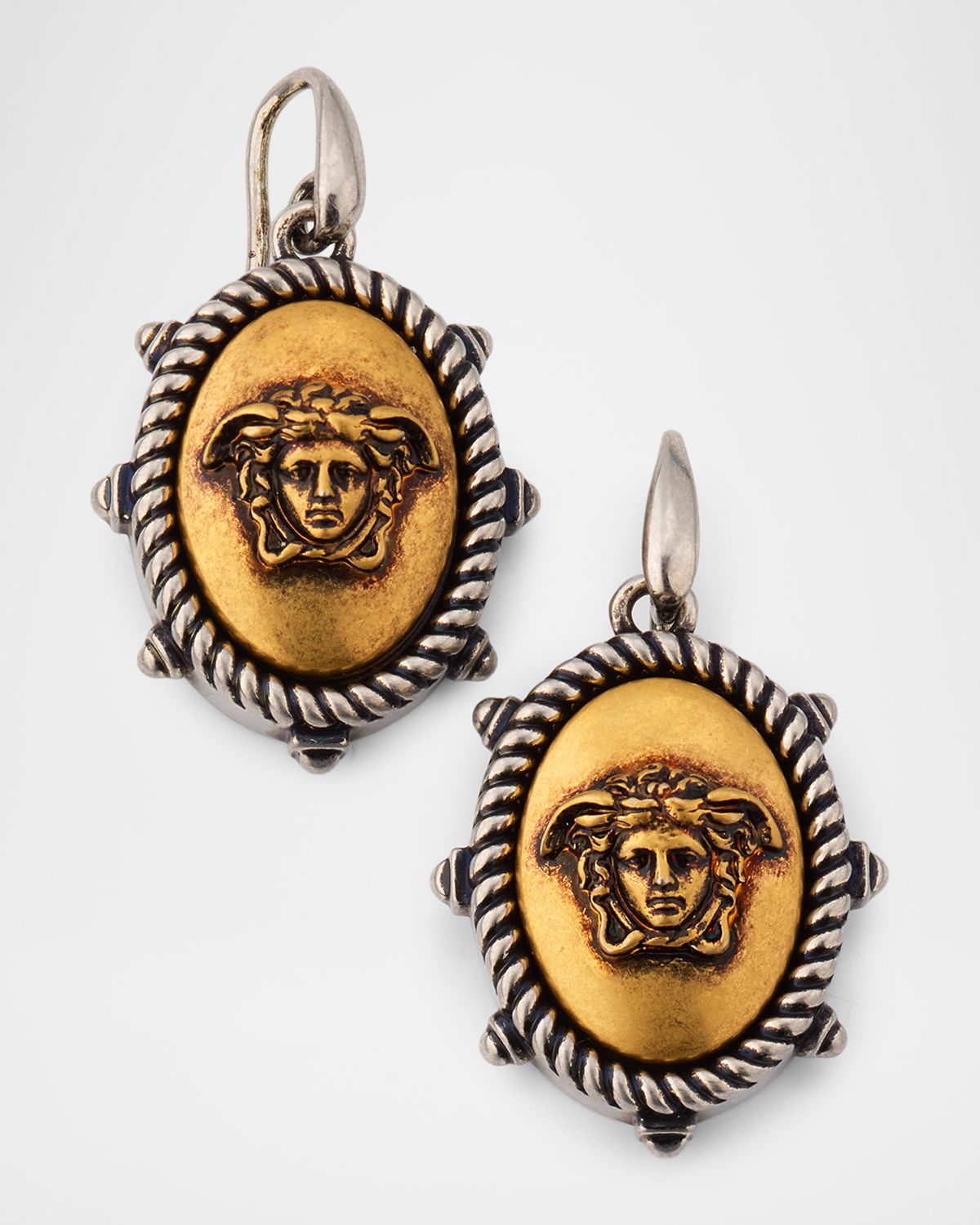 Versace Medusa Bicolor Pendant Earrings