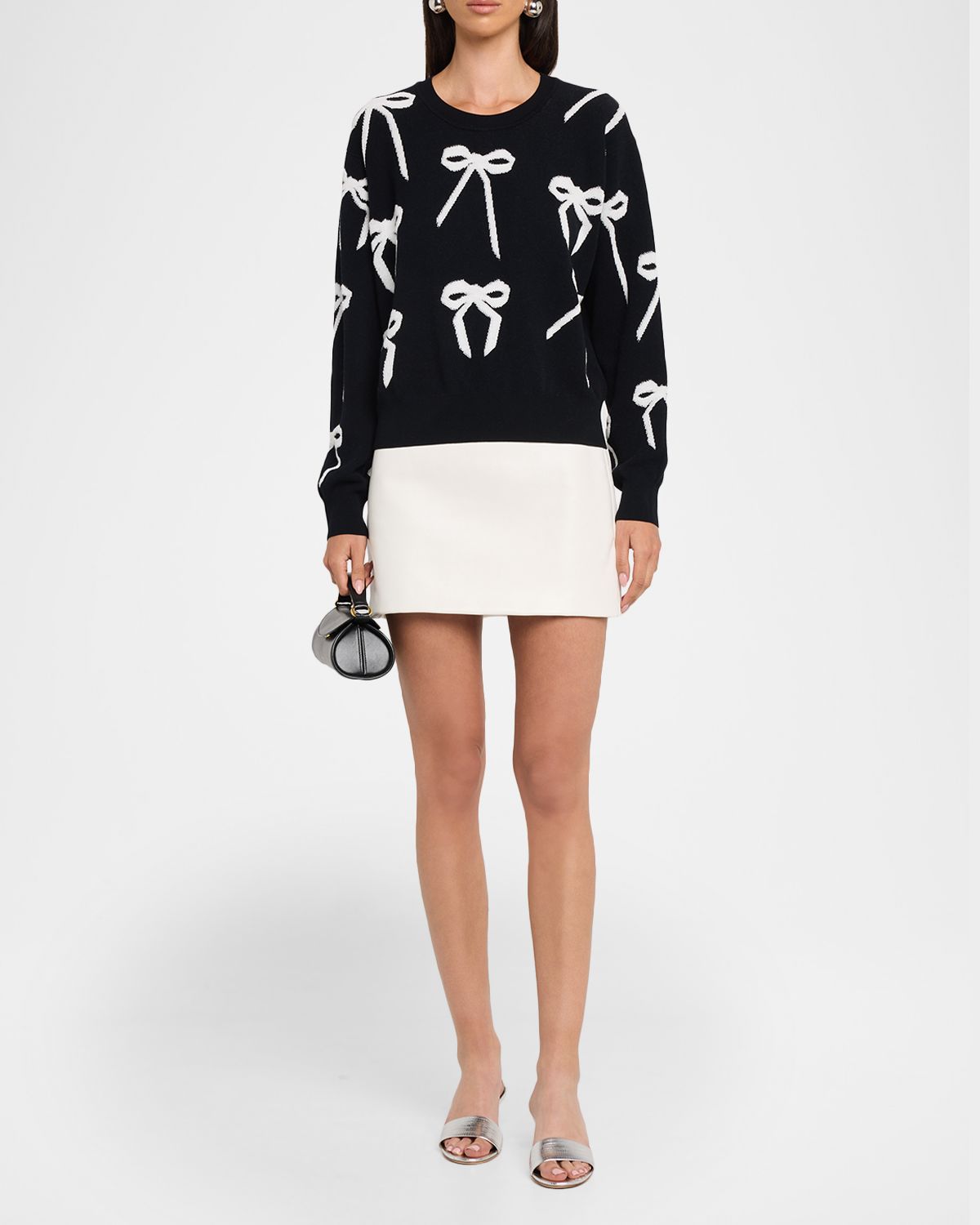 Marc Jacobs Bow Jacquard Crewneck Sweater