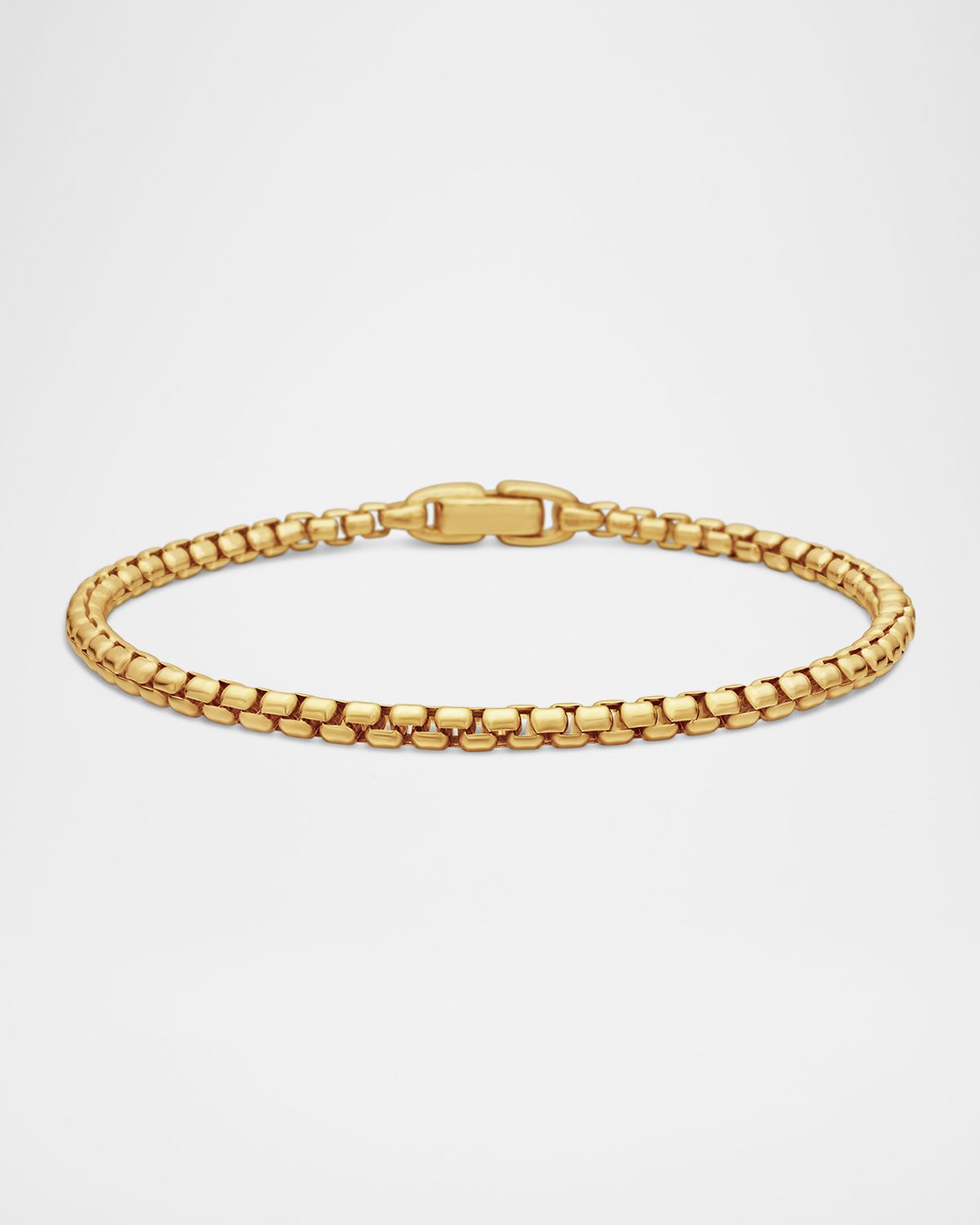 David Yurman Men 's Box Chain Bracelet in 18K Gold, 3.4mm
