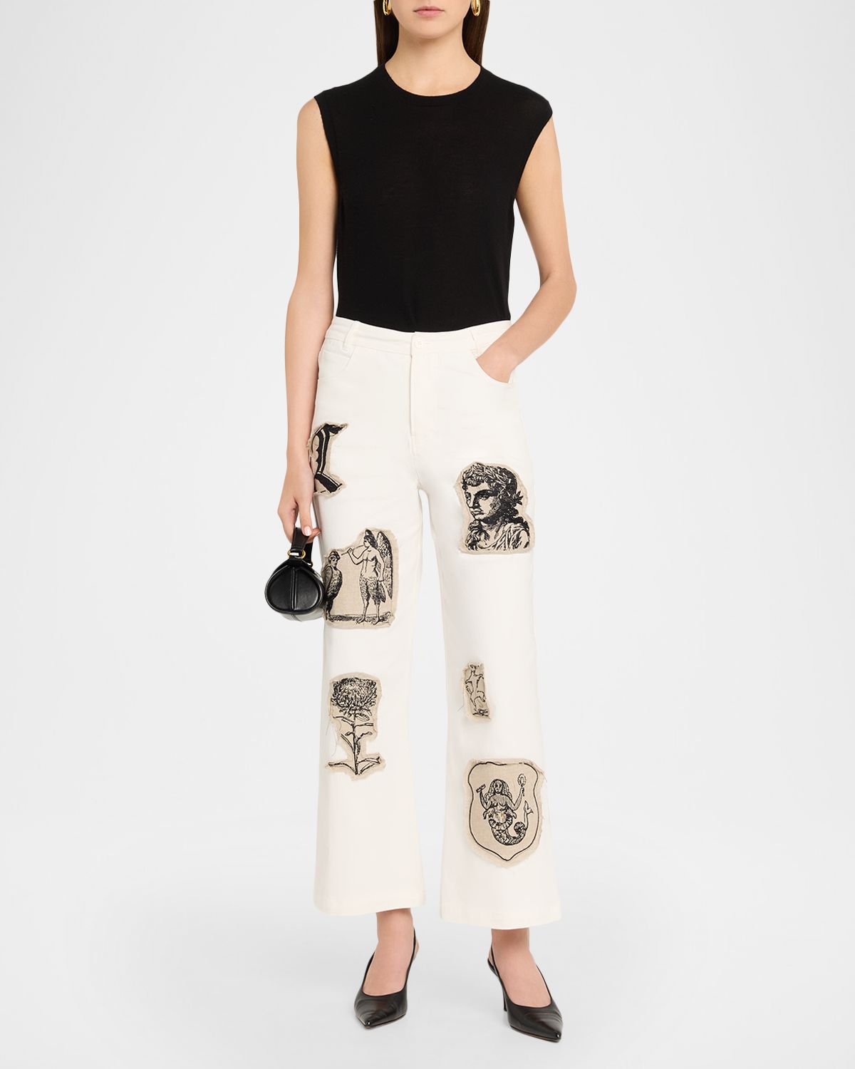 Libertine Graphic Patches Kickflare-leg Ankle Jeans | Thumbnail 10 Libertine Graphic Patches Kickflare-leg Ankle Jeans | Thumbnail 10