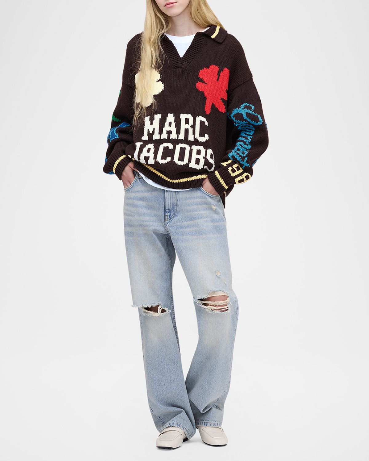 Marc Jacobs Varsity Knit Polo Sweater