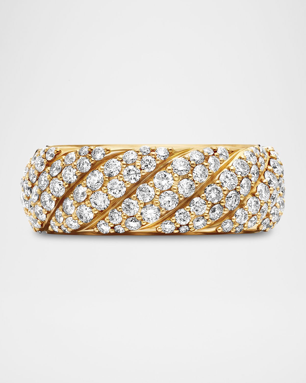 David Yurman Sculpted Cable Flex Bracelet with Diamonds in 18K Gold
