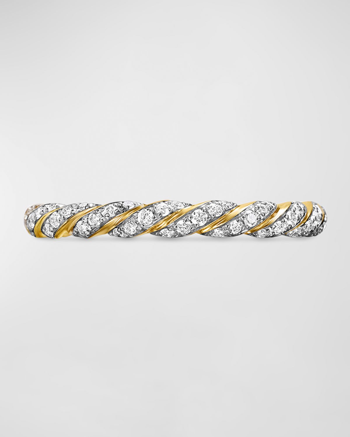 David Yurman Paveflex Ring with Diamonds in 18K Gold