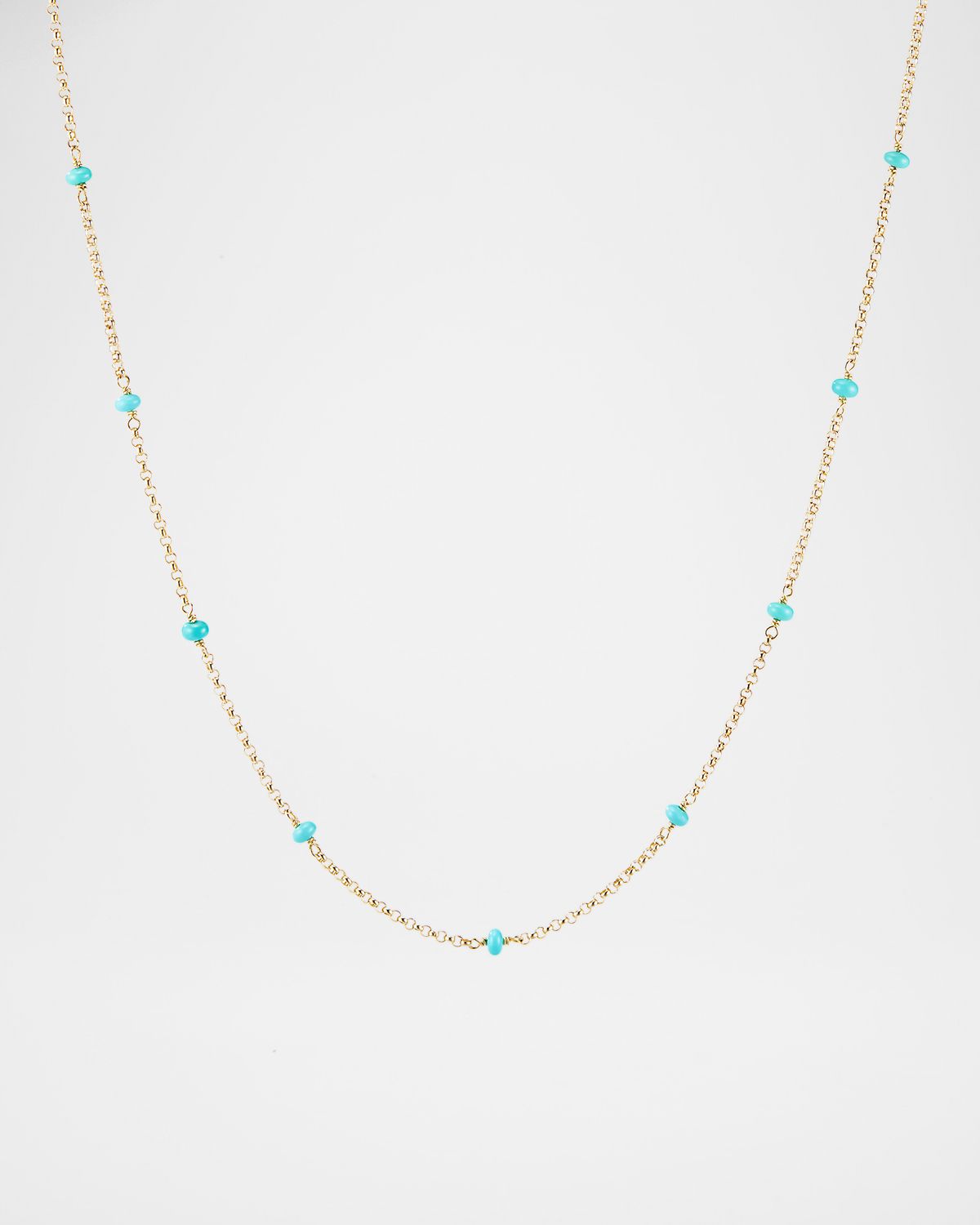 David Yurman Cable Collectibles Bead and Chain Necklace in 18K Gold/36"L