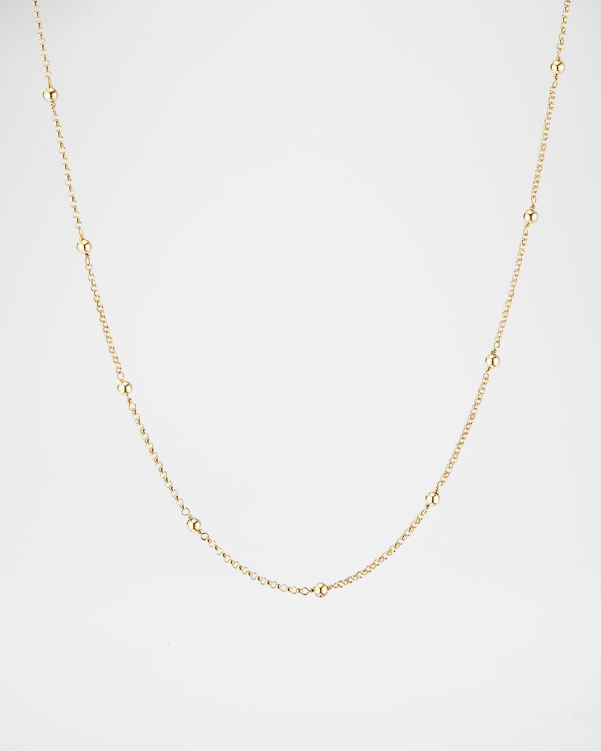 David Yurman Cable Collectibles Bead and Chain Necklace in 18K Gold/36"L