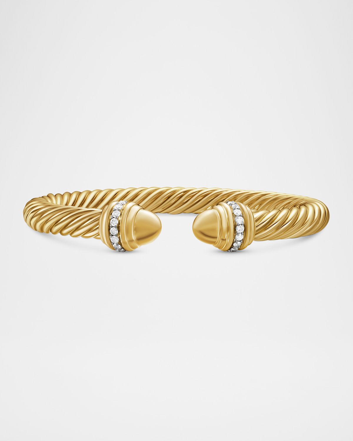 David Yurman Cable Bracelet with Diamonds in 18K Gold