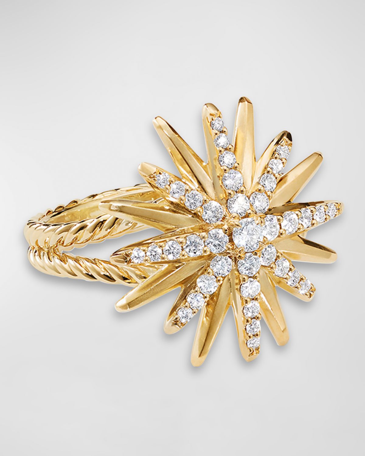 David Yurman Starburst Ring in 18K Yellow Gold with Diamonds