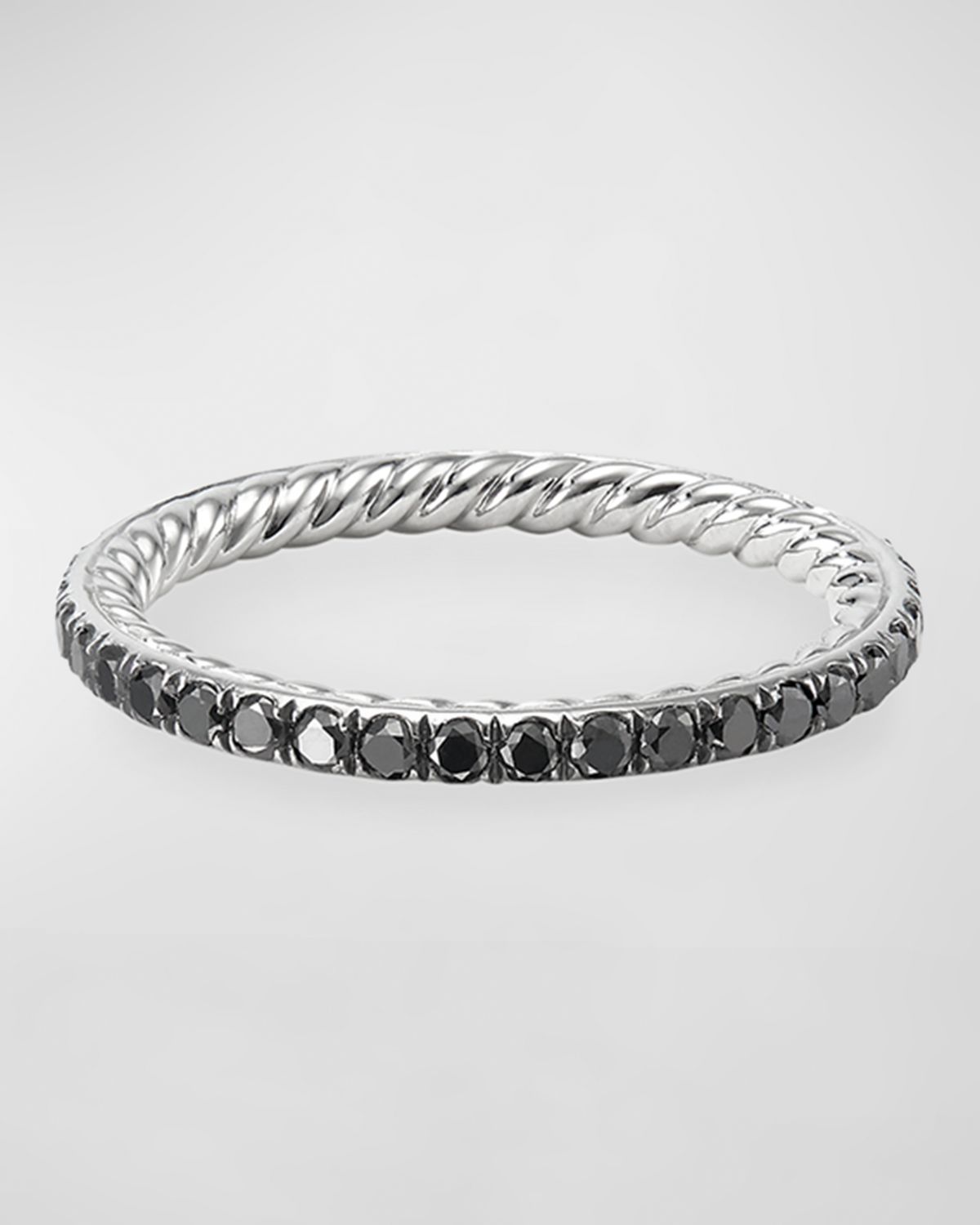 David Yurman DY Eden Band Ring with Gemstones in Platinum