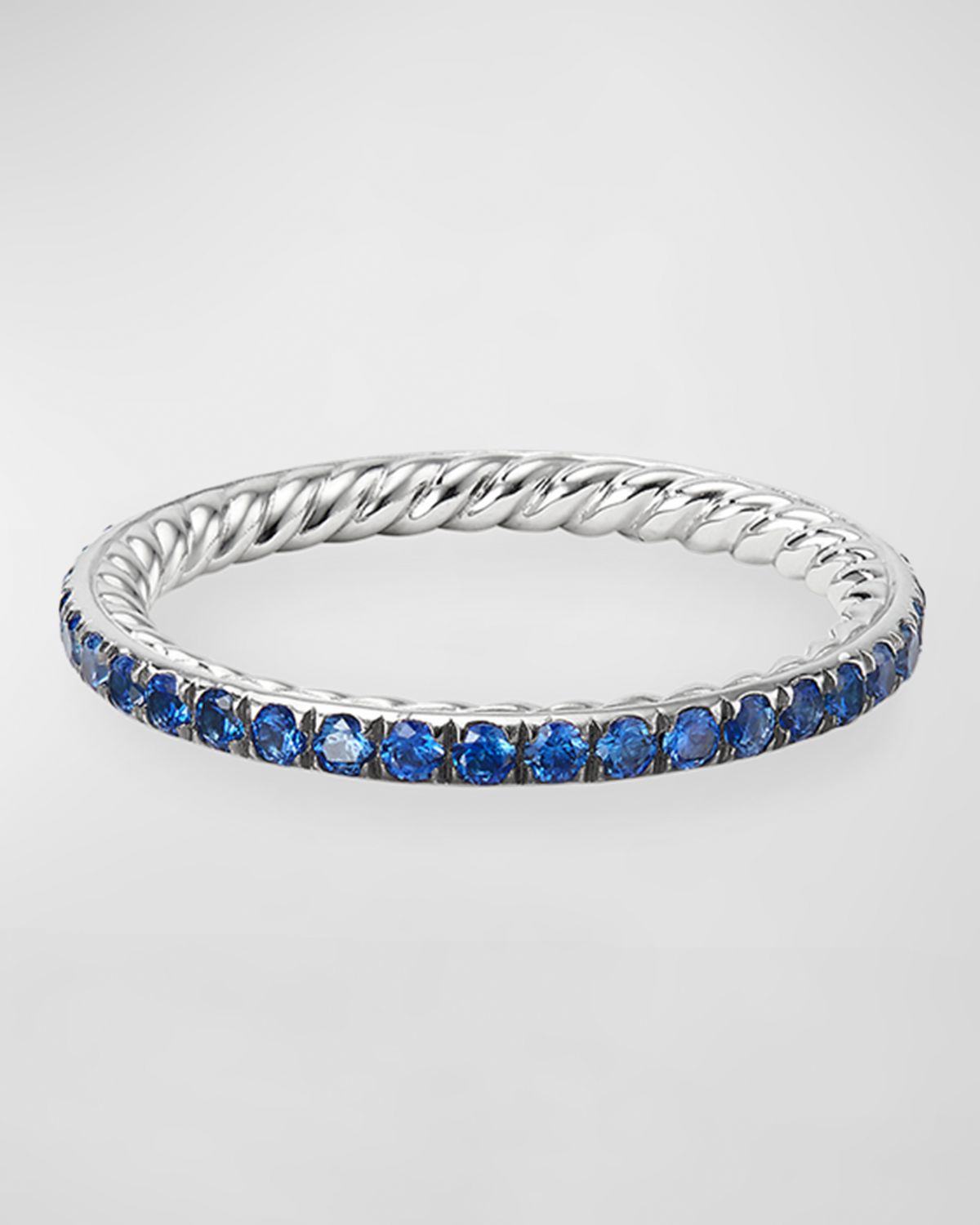 David Yurman DY Eden Band Ring with Gemstones in Platinum