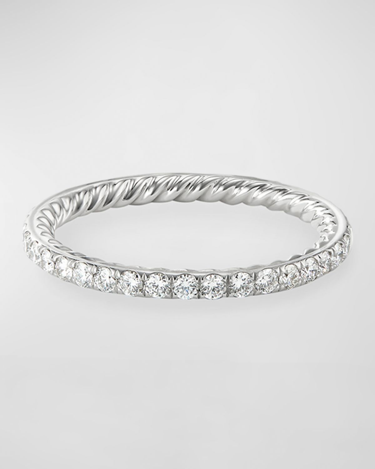 David Yurman DY Eden Band Ring with Gemstones in Platinum