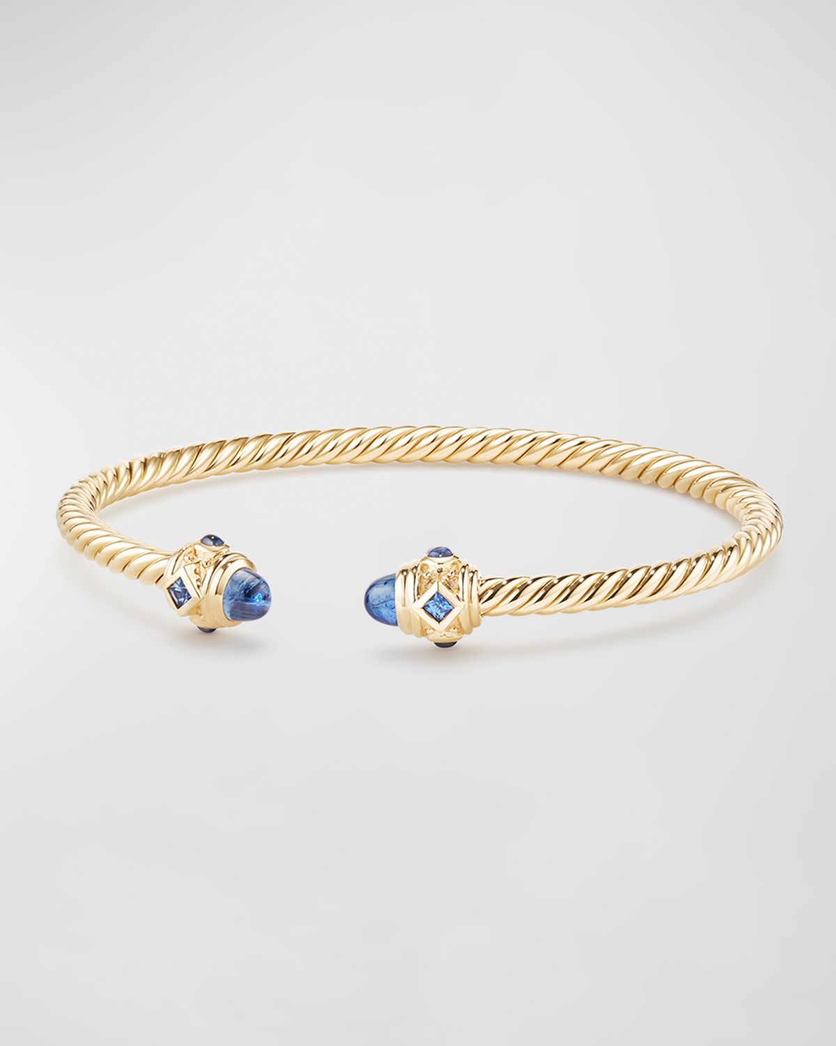 David Yurman Renaissance Cablespira Bracelet with Gemstones in 18K Gold