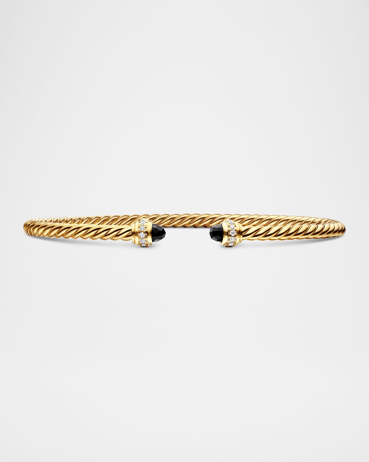 David Yurman Cablespira Bracelet with Gemstone and Diamonds in 18K Gold