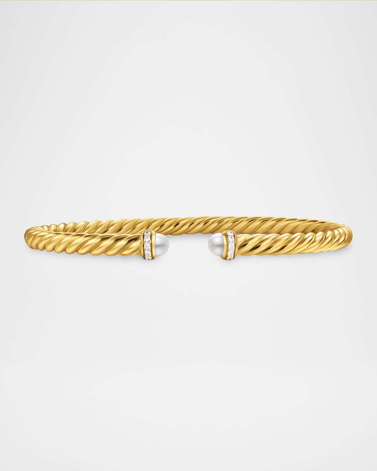 David Yurman Modern Cablespira Bracelet in 18K Gold with Gemstones and Diamonds