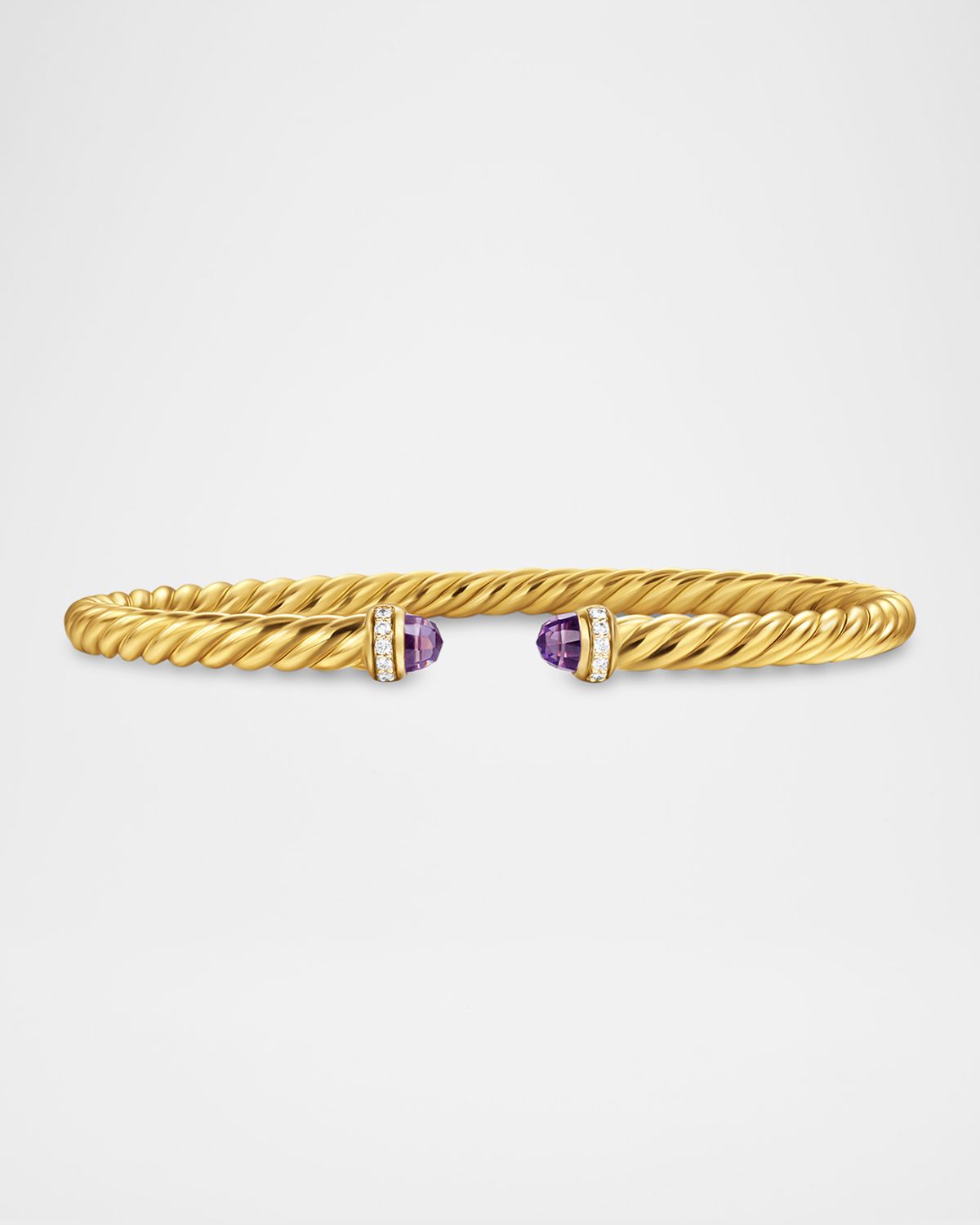 David Yurman Modern Cablespira Bracelet in 18K Gold with Gemstones and Diamonds