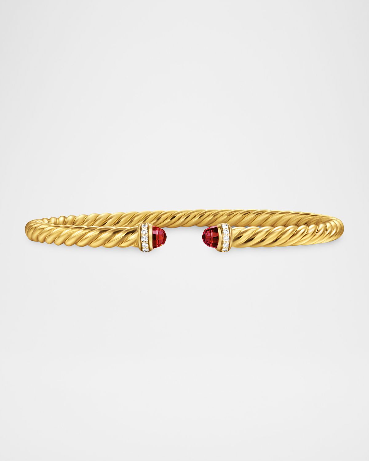 David Yurman Modern Cablespira Bracelet in 18K Gold with Gemstones and Diamonds