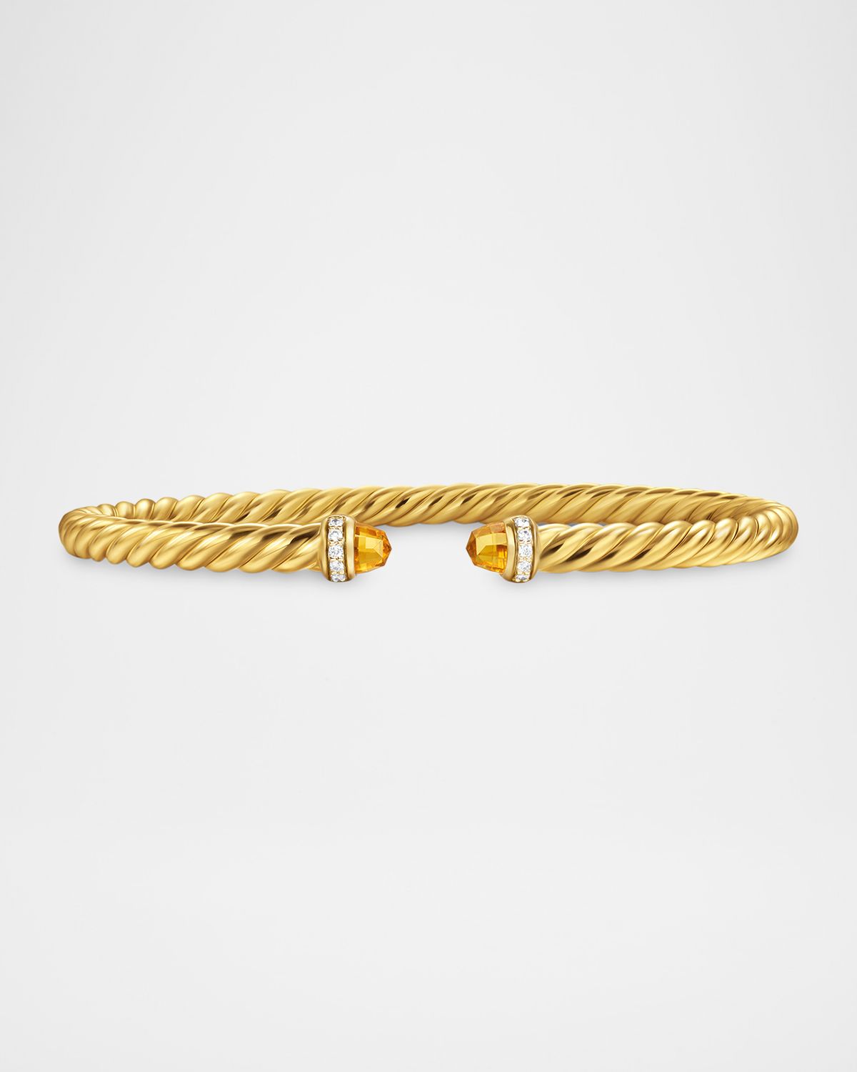 David Yurman Modern Cablespira Bracelet in 18K Gold with Gemstones and Diamonds
