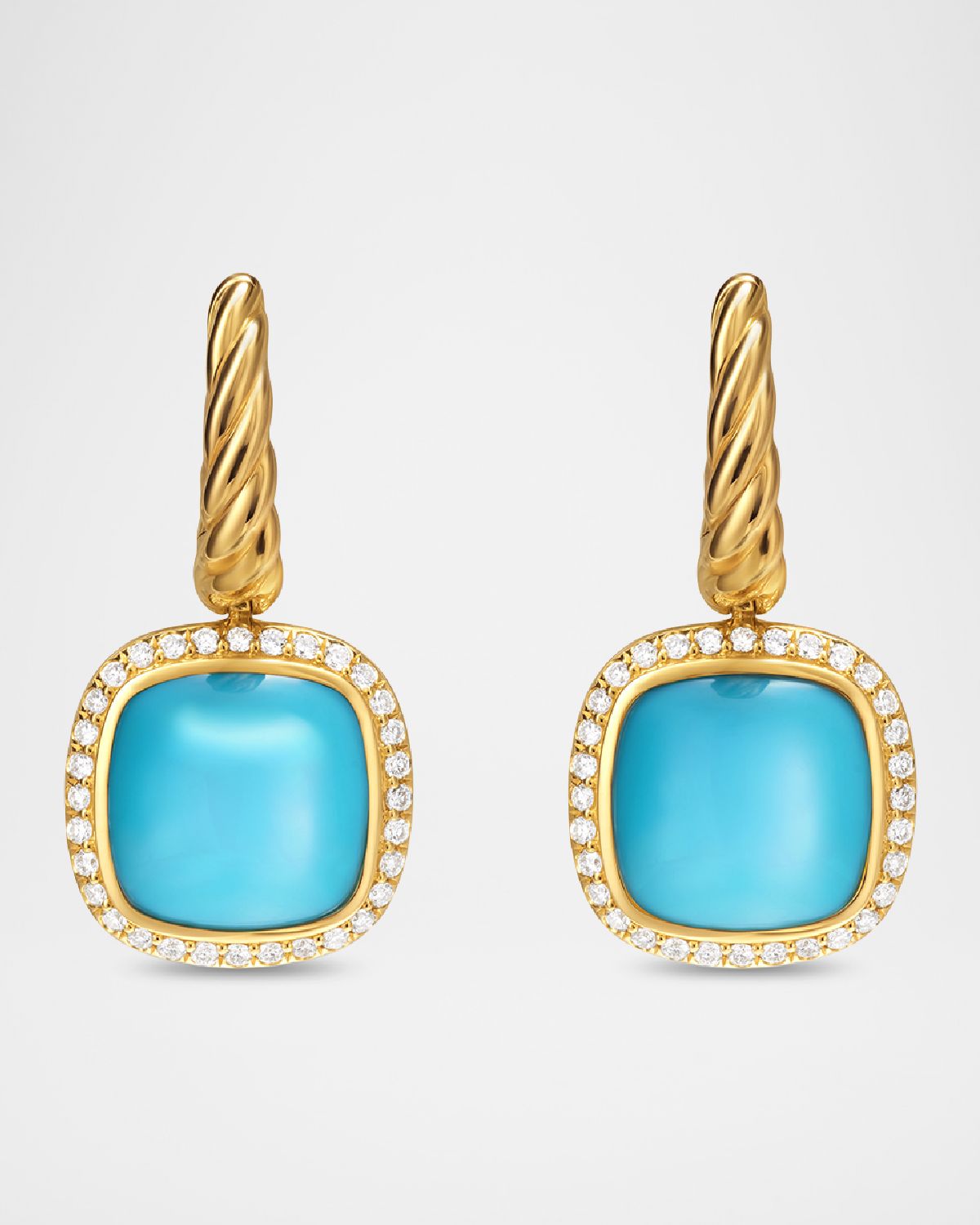 David Yurman Albion Drop Earrings with Gemstones and Diamonds in 18K Gold
