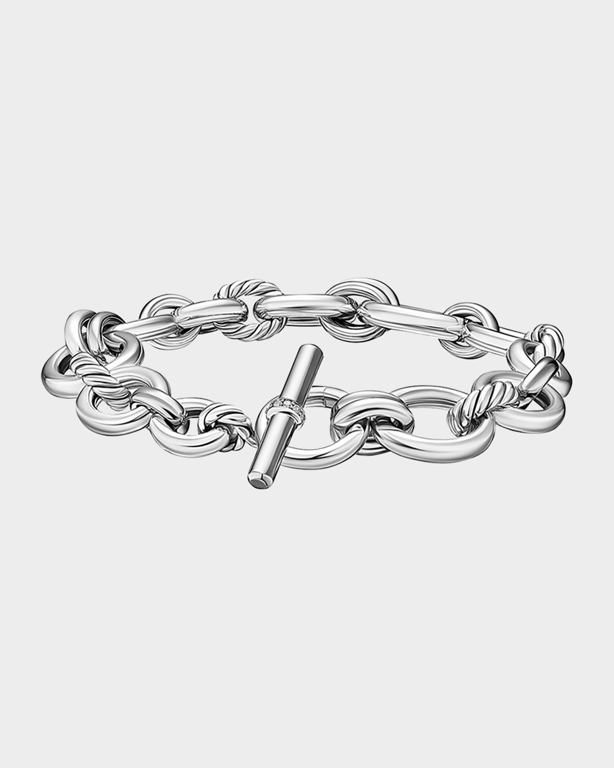 David Yurman DY Mercer Chain Bracelet with Diamonds in Silver