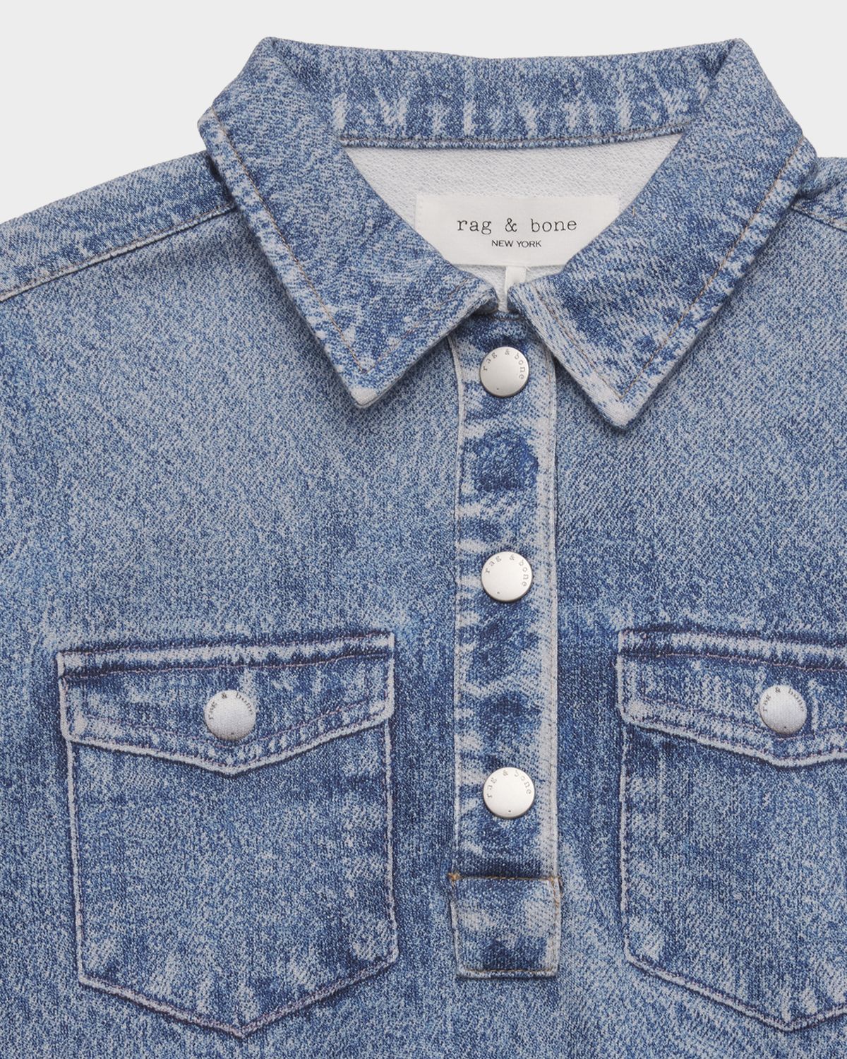 Rag & Bone Kid 's Mini Miramar Terry Polo Shirt, Size 12M-14 | Thumbnail 3 Rag & Bone Kid 's Mini Miramar Terry Polo Shirt, Size 12M-14 | Thumbnail 3