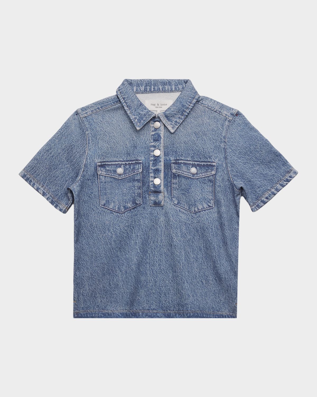 Rag & Bone Kid 's Mini Miramar Terry Polo Shirt, Size 12M-14