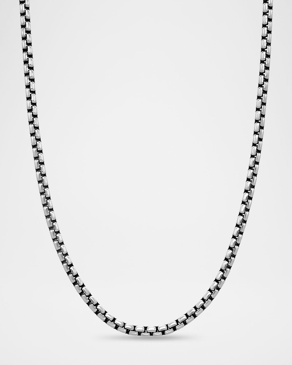 David Yurman Box Chain Necklace in Silver with 14K Gold/3.6mm