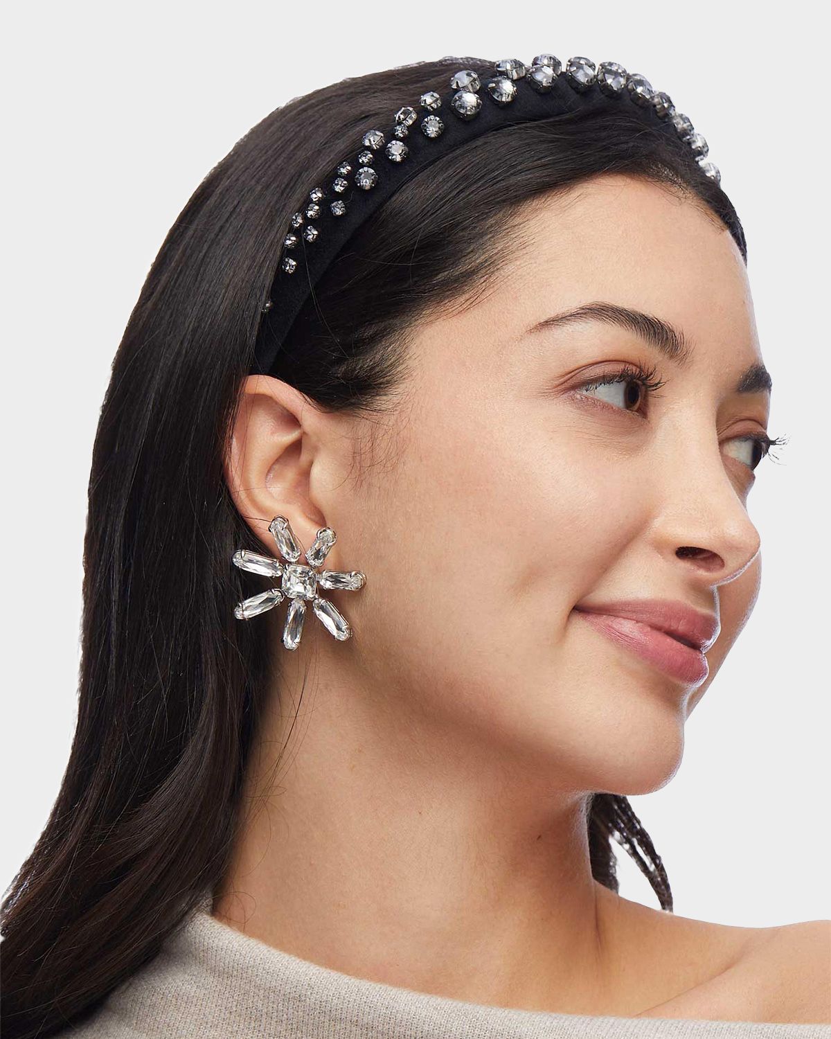 Lele Sadoughi Gigi Crystal-Embellished Velvet Headband