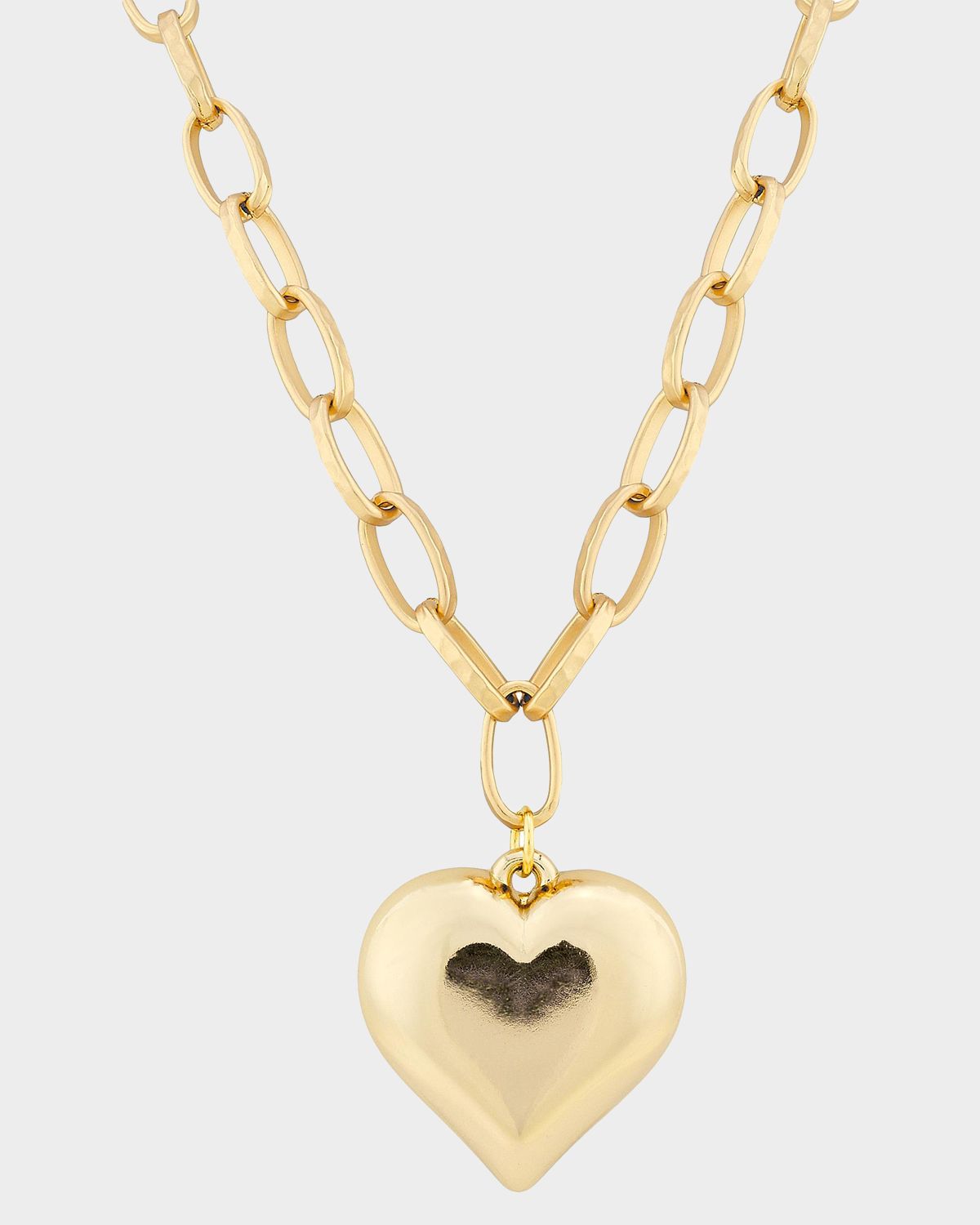 Golconda by Kenneth Jay Lane Puffed Heart Necklace, 36"L