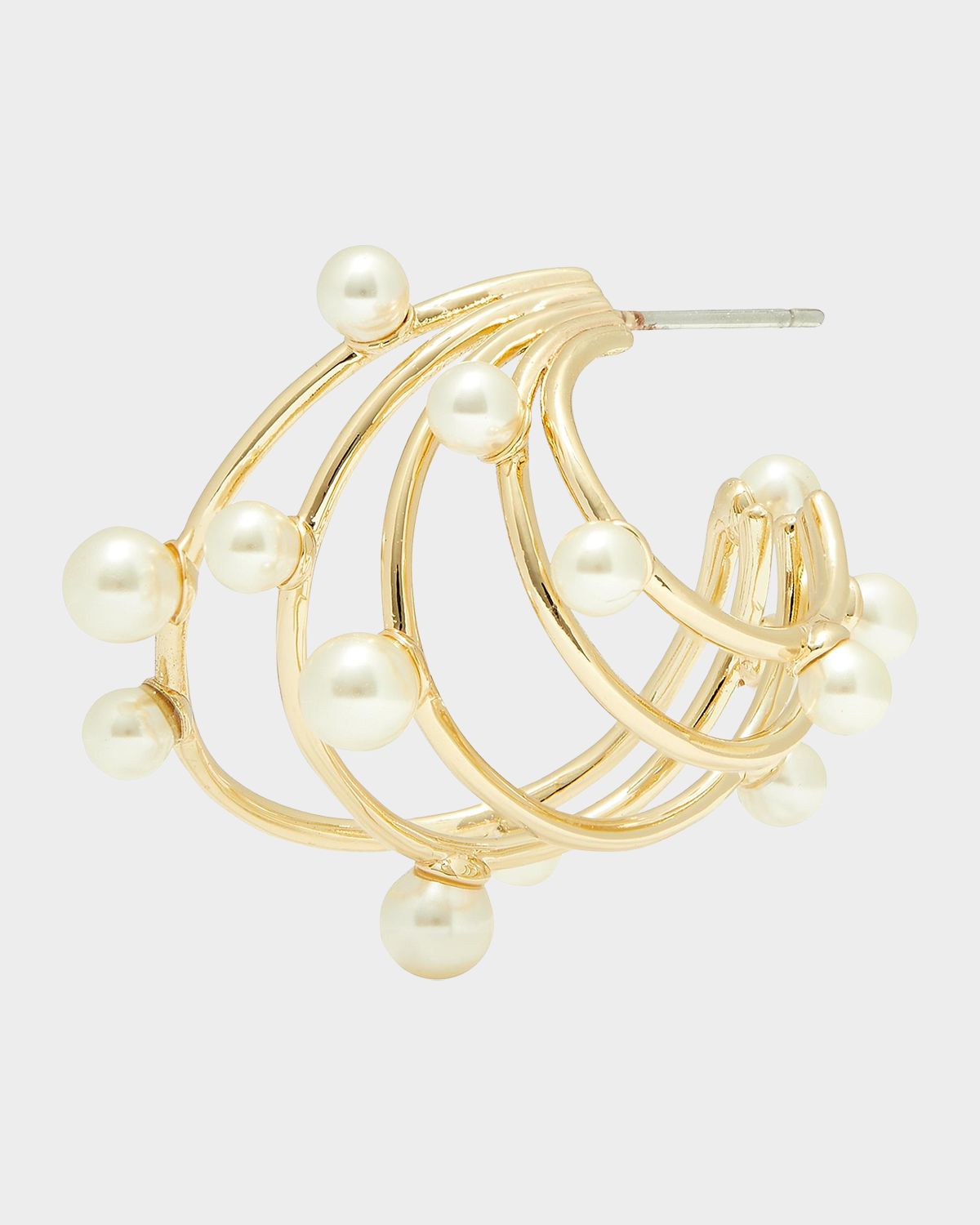 Tory Burch Pearly Multi Hoop Earrings