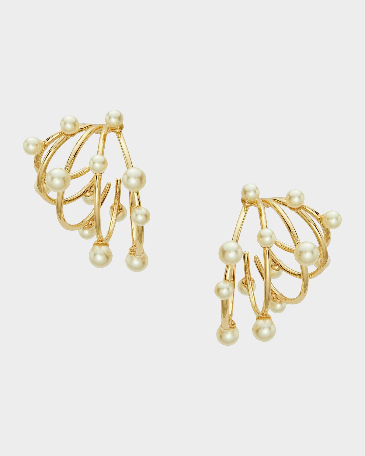 Tory Burch Pearly Multi Hoop Earrings