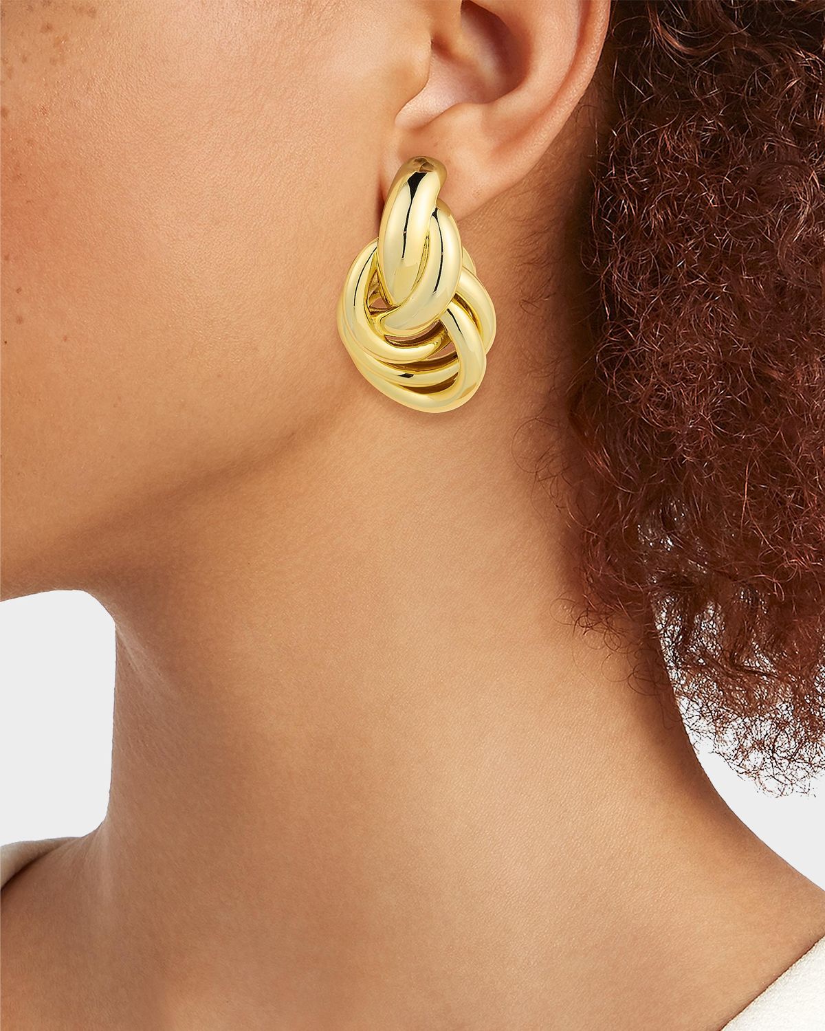 Shashi Genevieve 14K-Gold-Plated Knot Stud Earrings